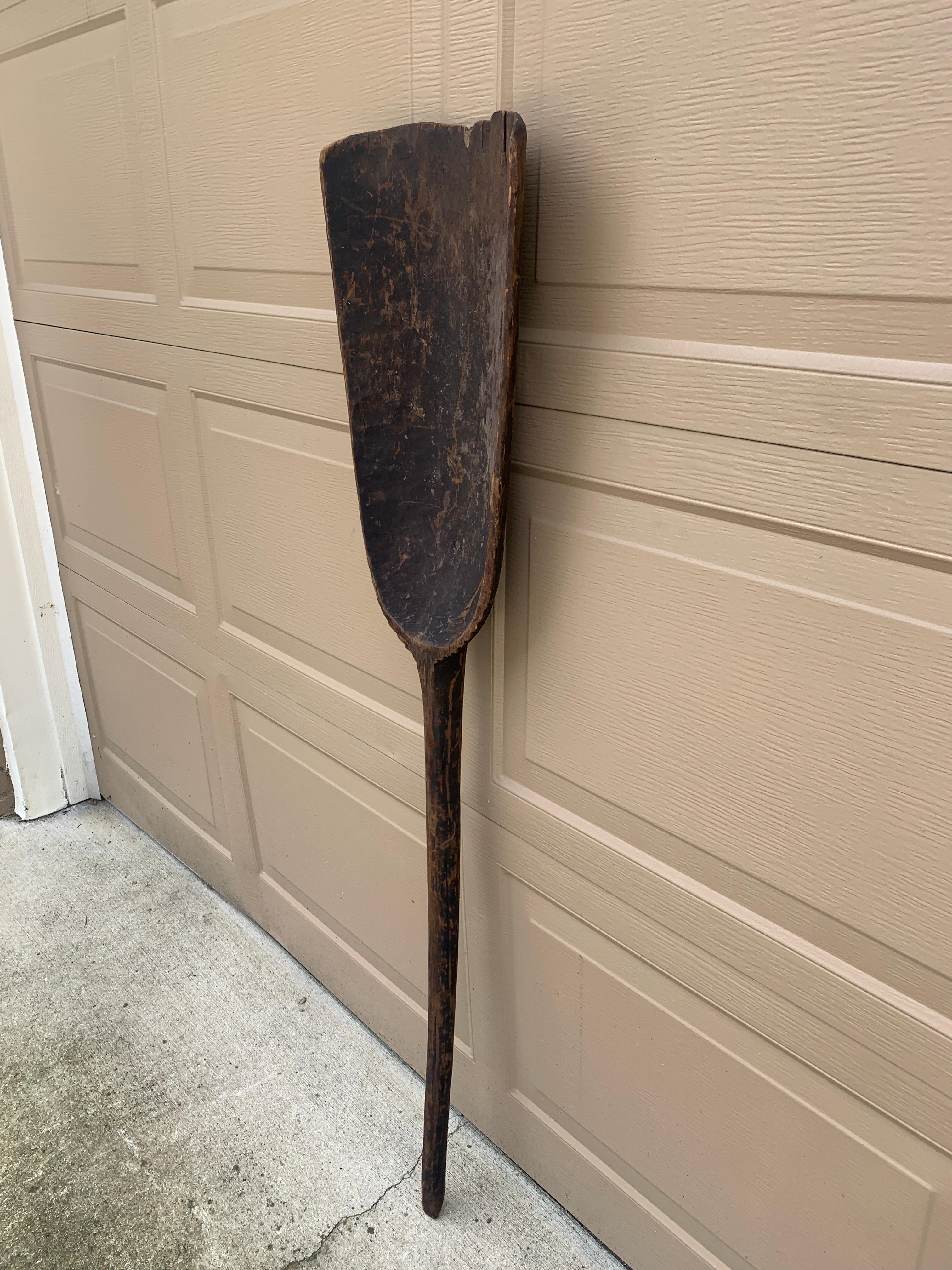 Rustic Antique 19th Century Hand Made Wooden Grain Shovel For Sale