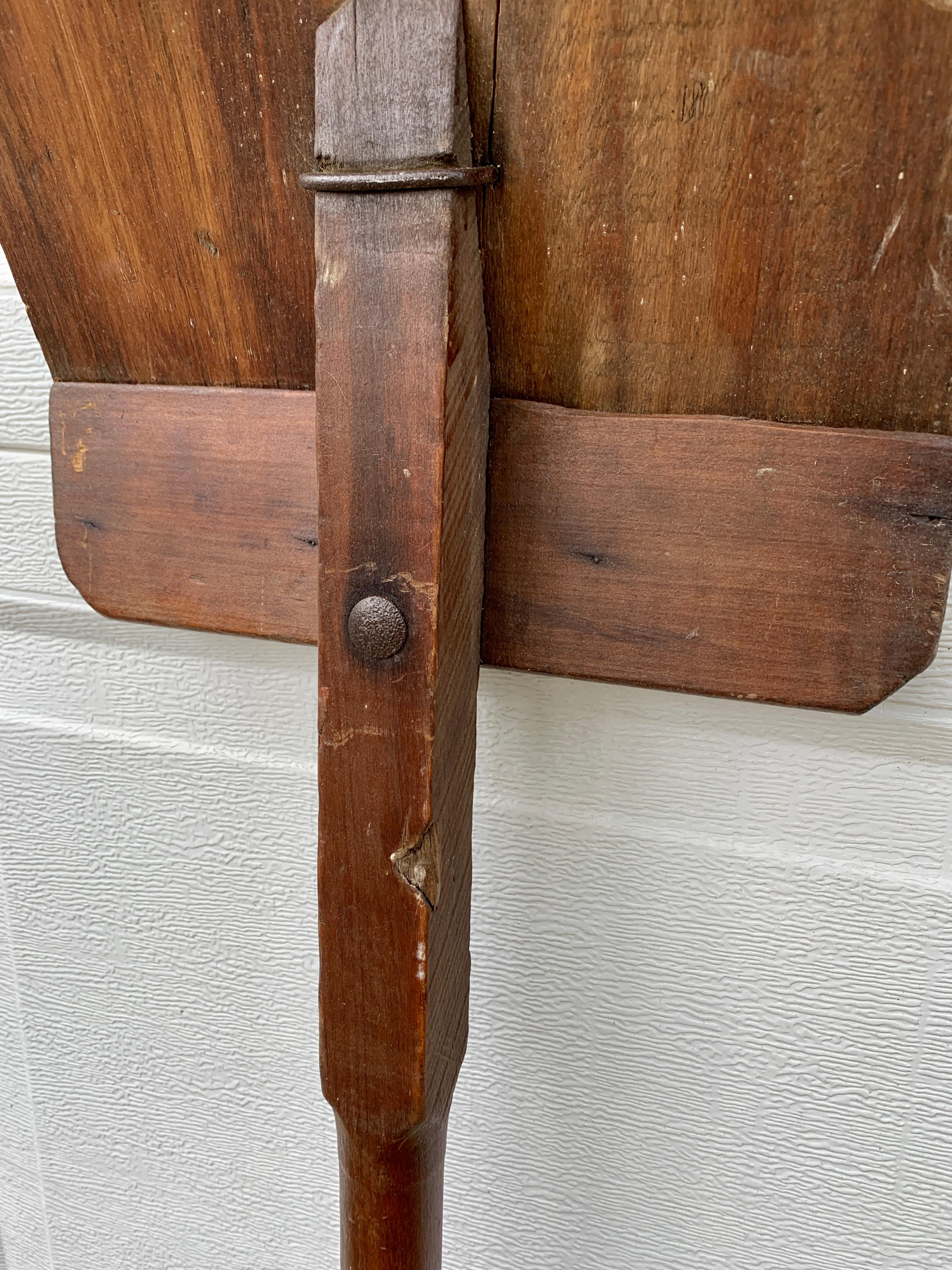 antique wooden shovel
