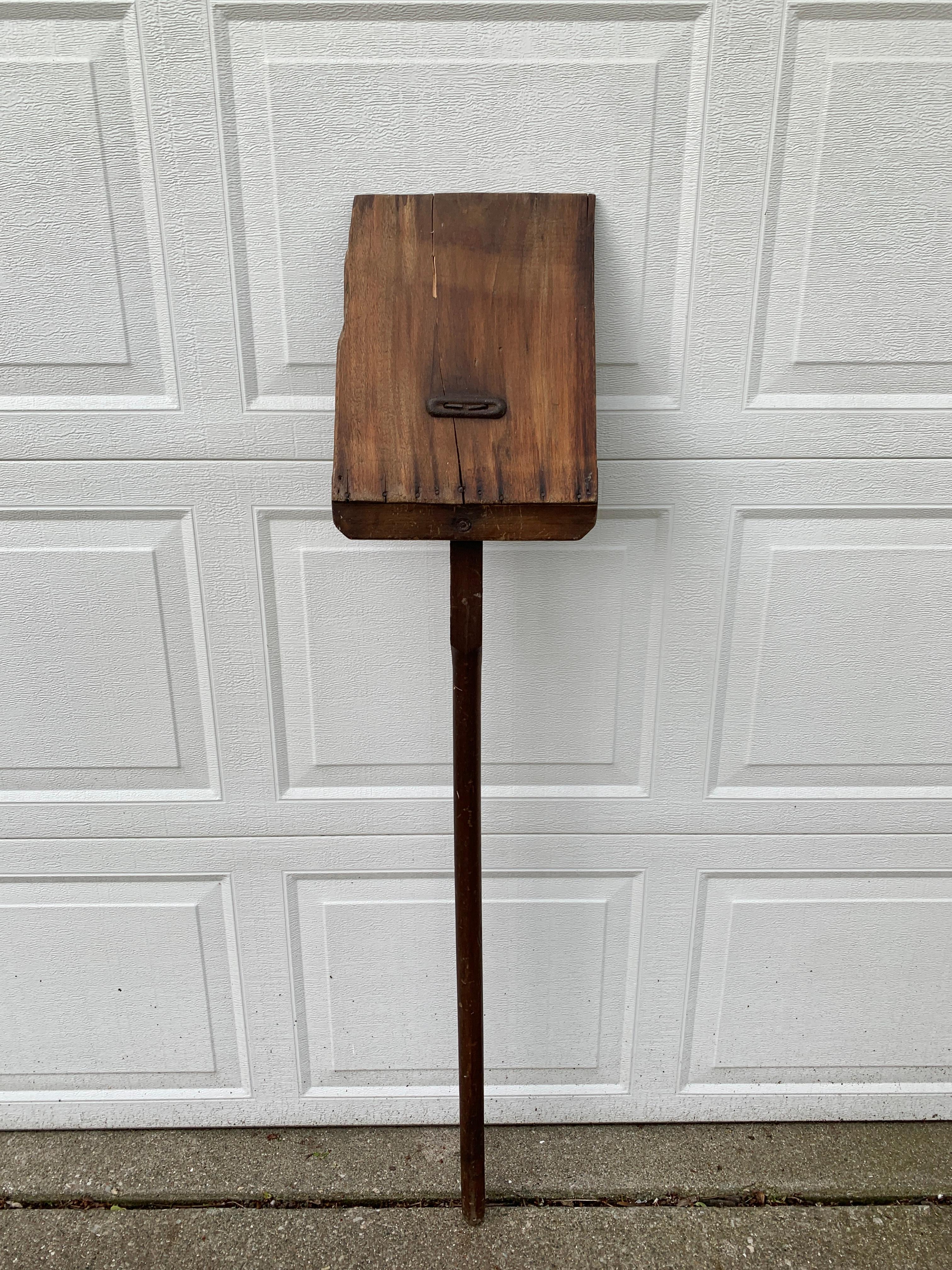 Rustic Antique 19th Century Hand Made Wooden Grain Shovel For Sale