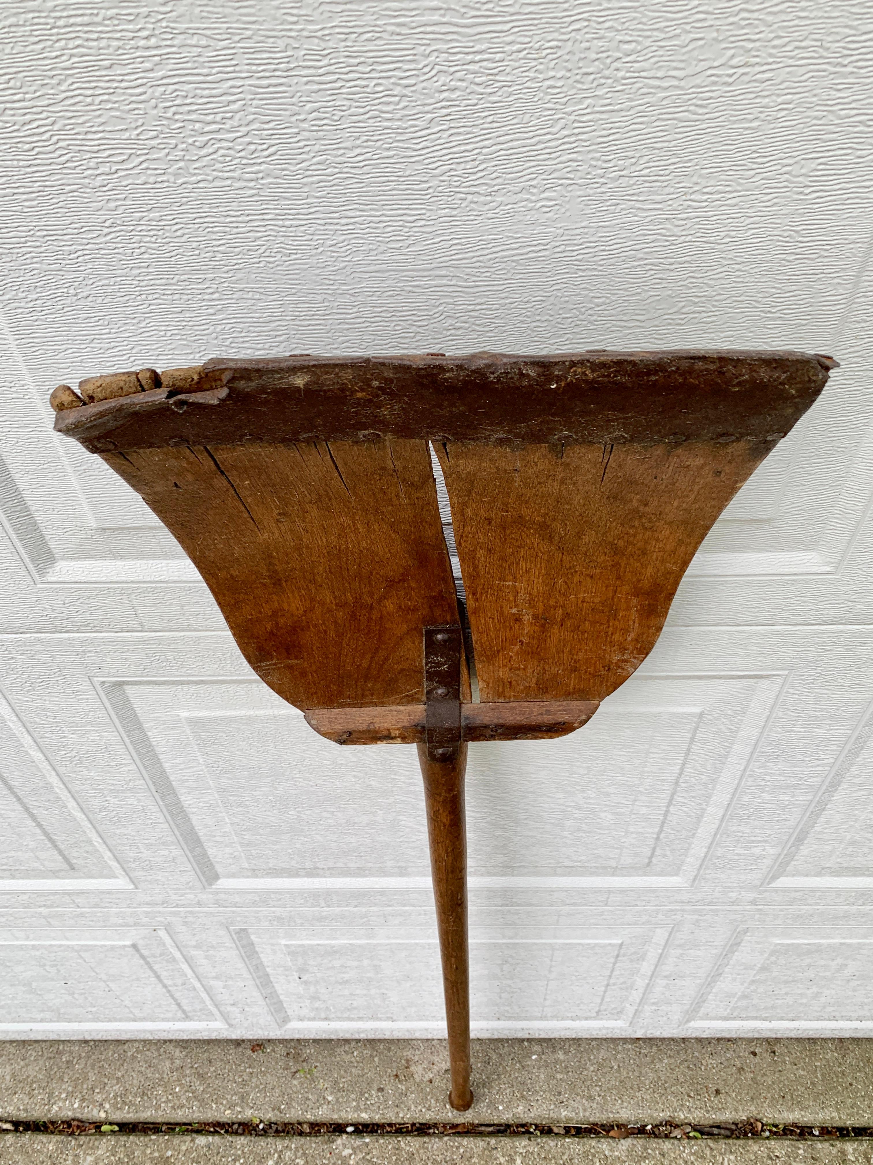 Rustic Antique 19th Century Hand Made Wooden Grain Shovel For Sale