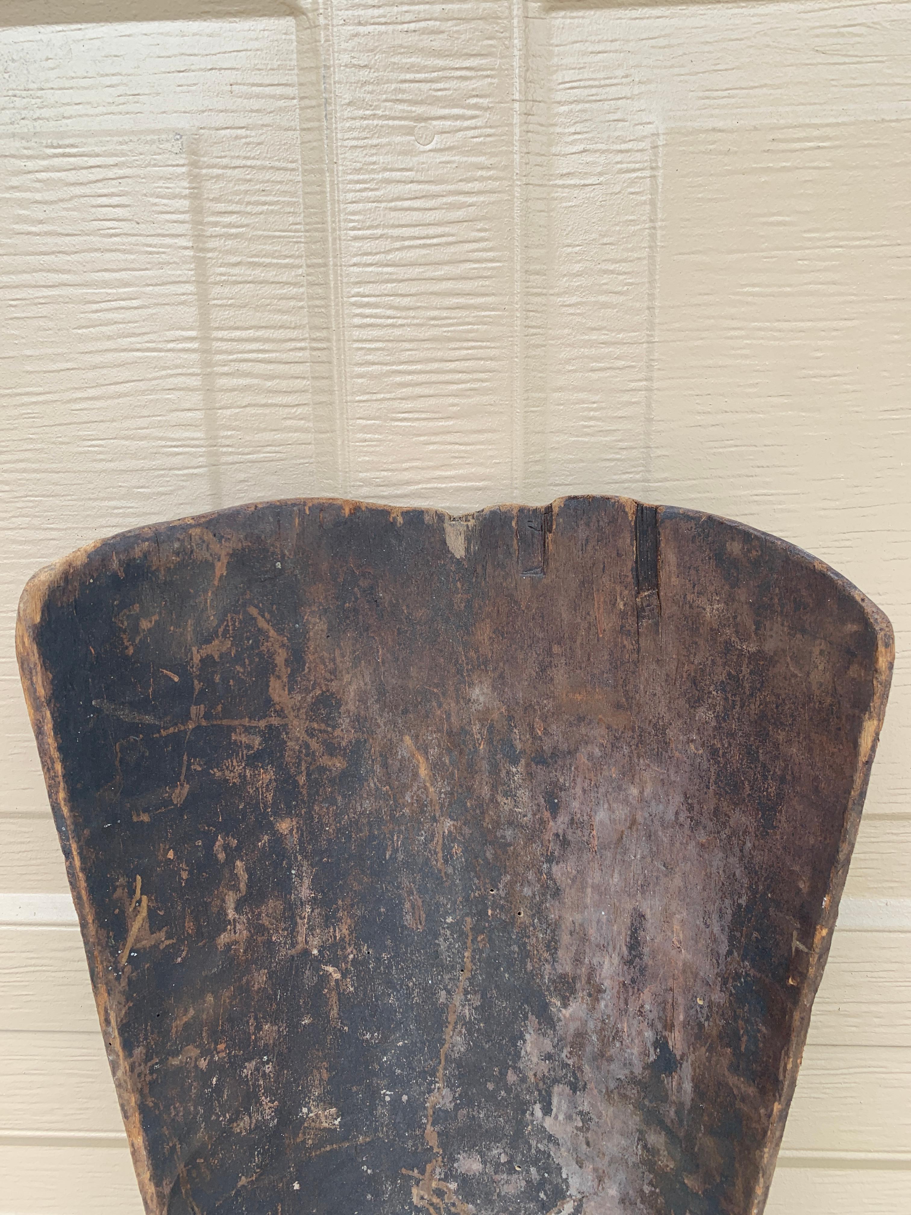 Antique 19th Century Hand Made Wooden Grain Shovel For Sale 1