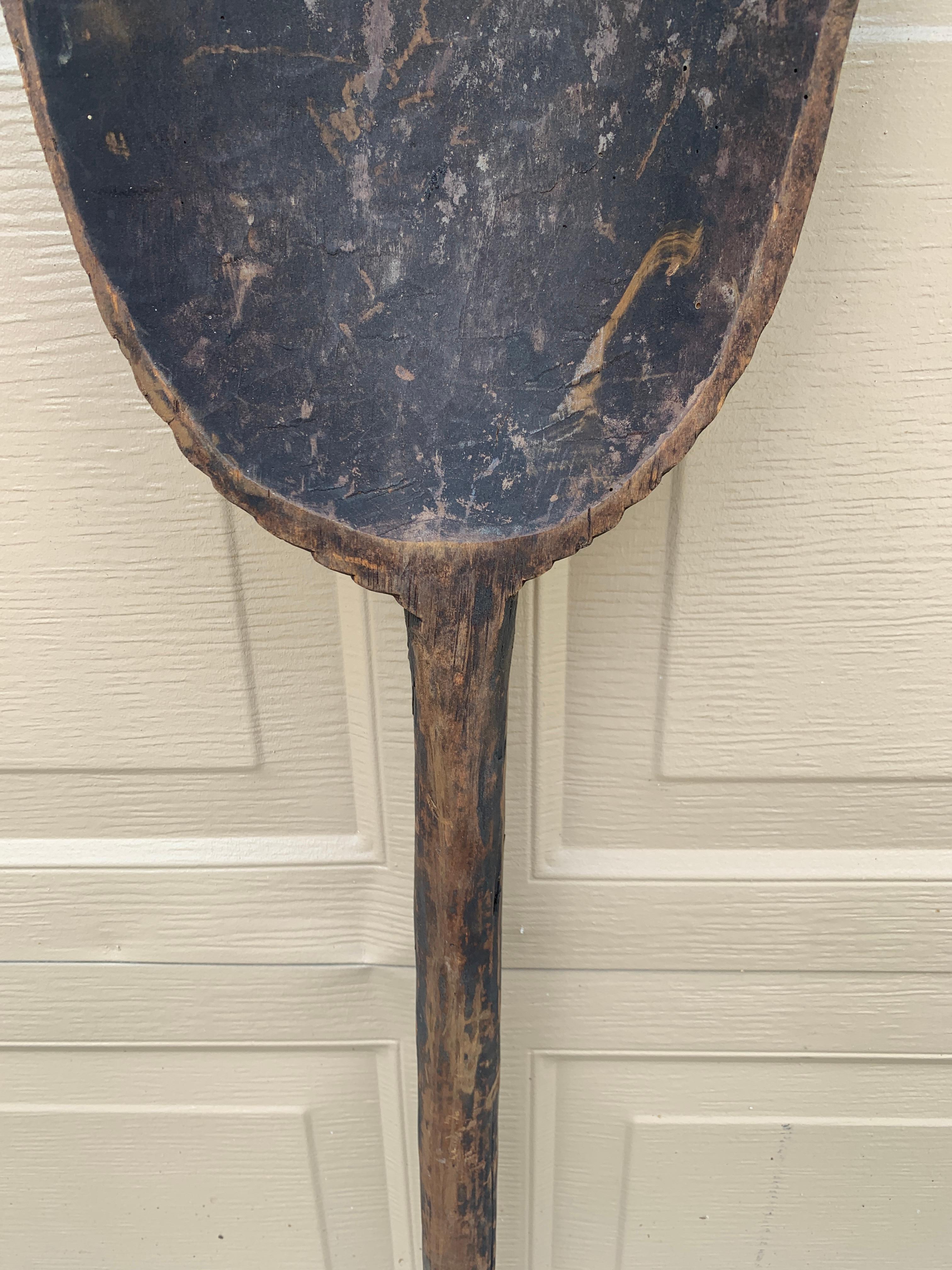 Antique 19th Century Hand Made Wooden Grain Shovel For Sale 3