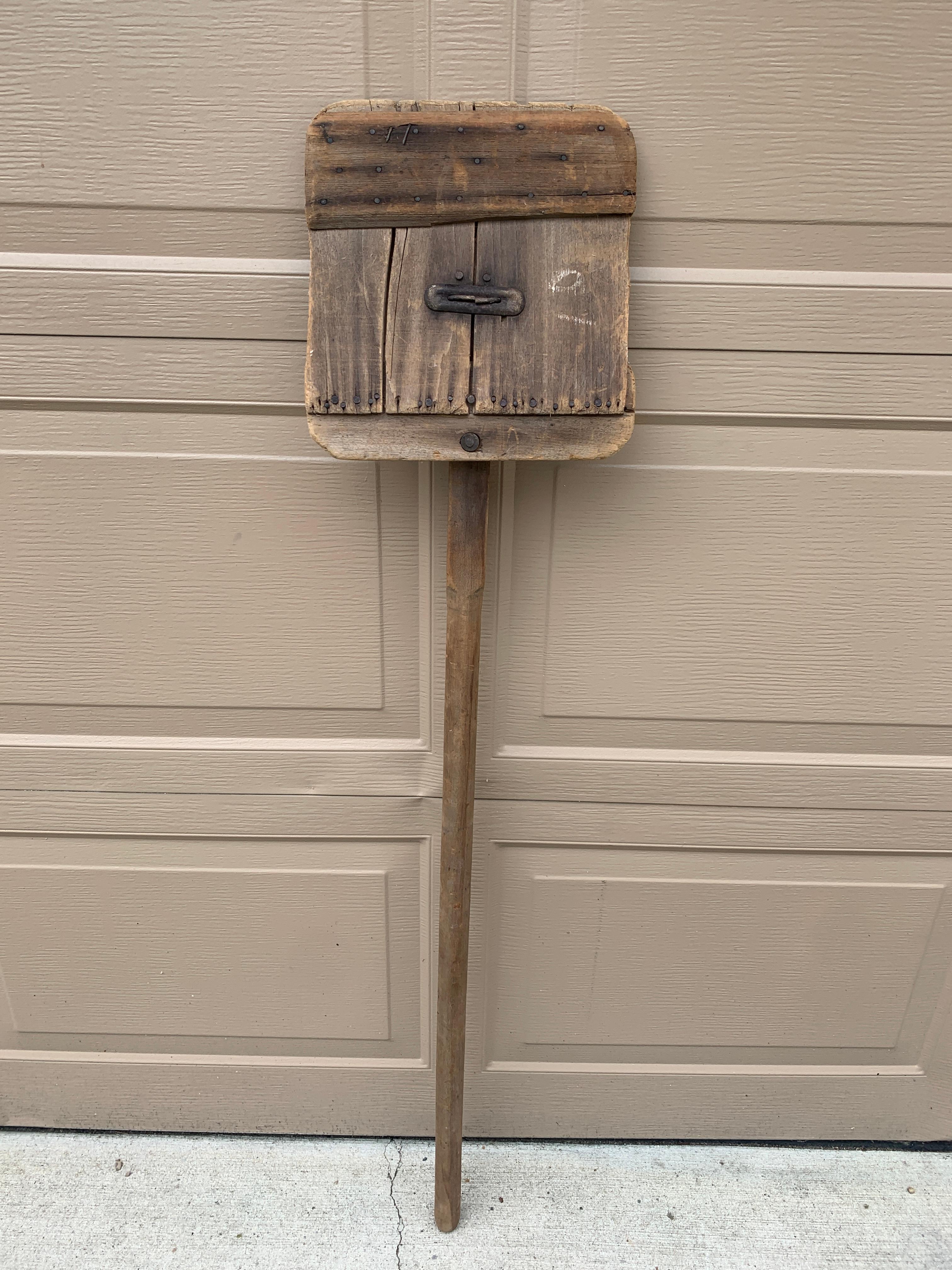 Antique 19th Century Hand Made Wooden Grain Shovel For Sale 4
