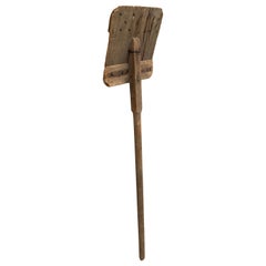 Pelle à grain en bois ancienne du 19e siècle, faite à la main