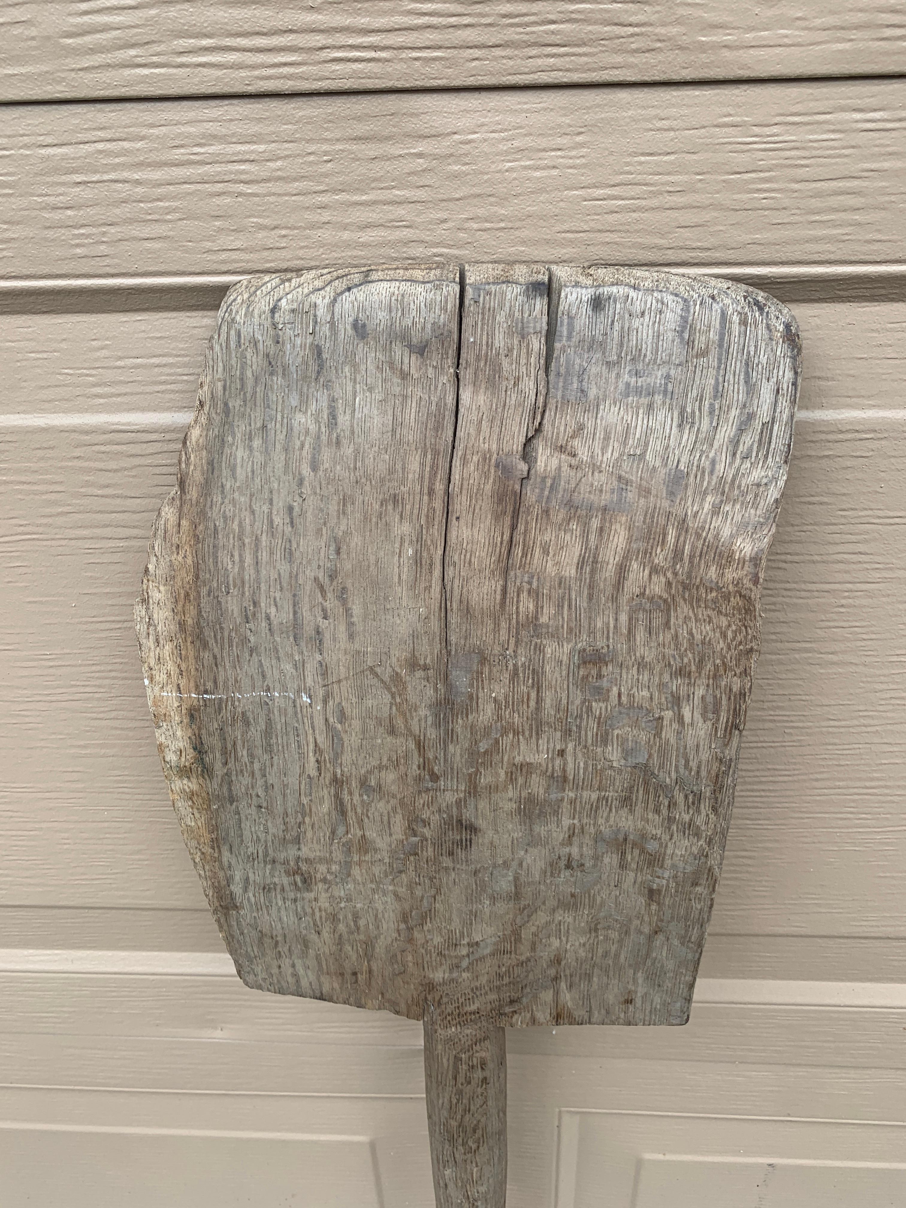 Antique 19th Century Hand Made Wooden Shovel For Sale 5