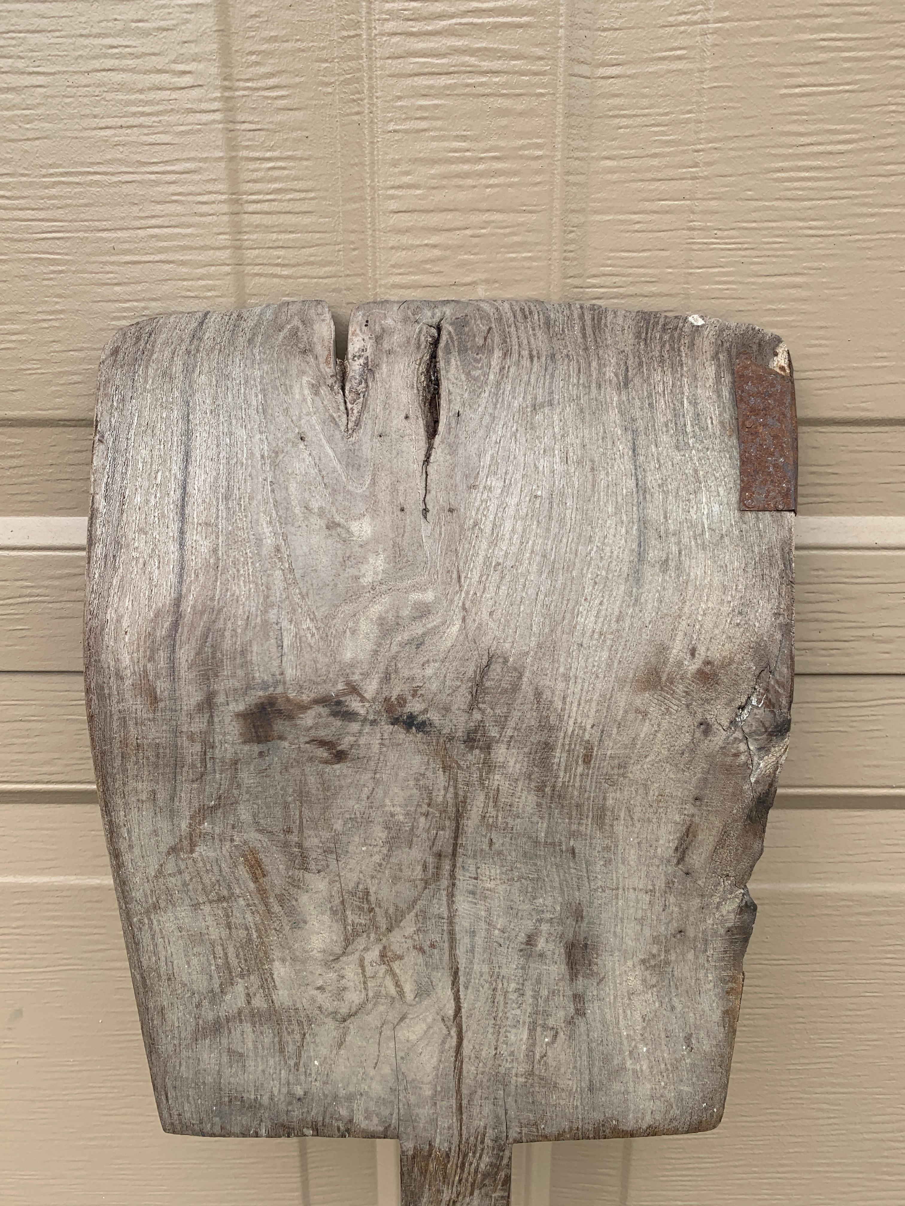 Antique 19th Century Hand Made Wooden Shovel For Sale 4