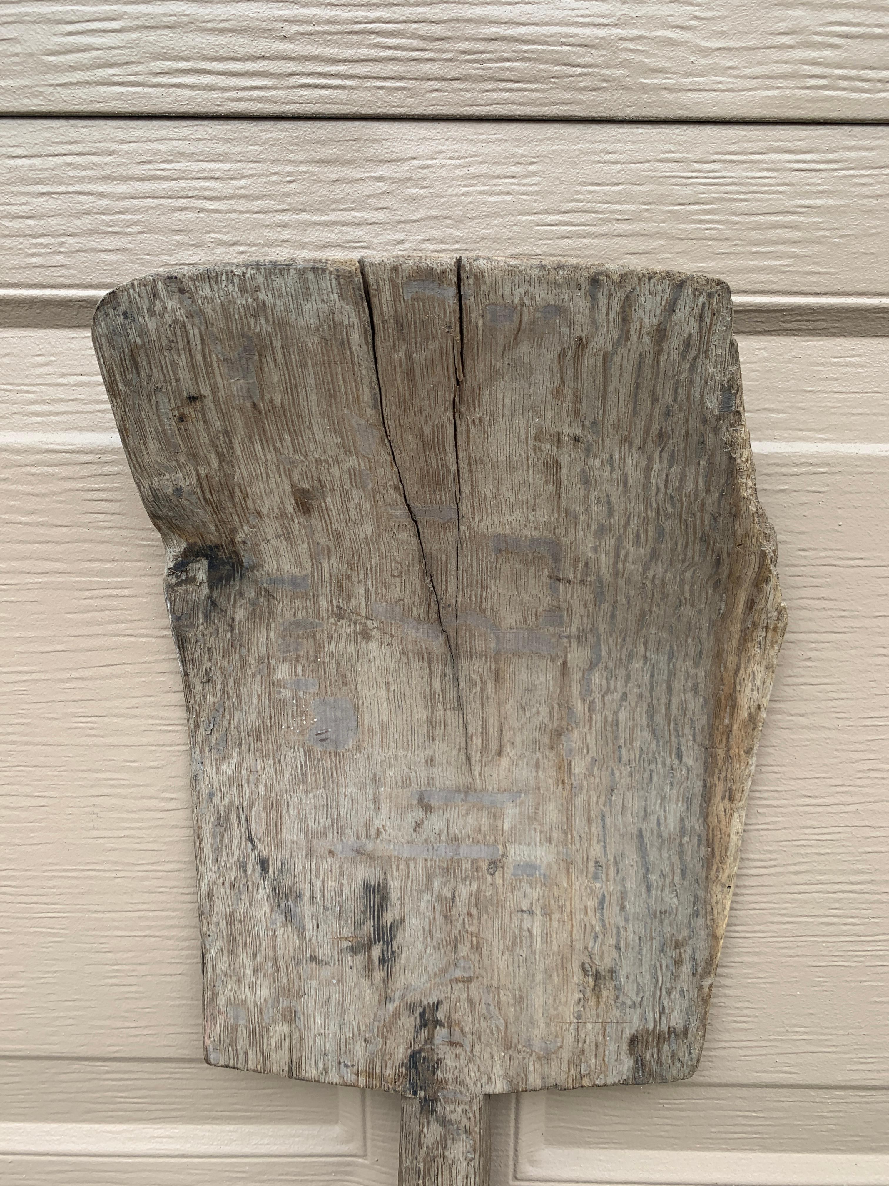 Antique 19th Century Hand Made Wooden Shovel In Good Condition For Sale In Elkhart, IN