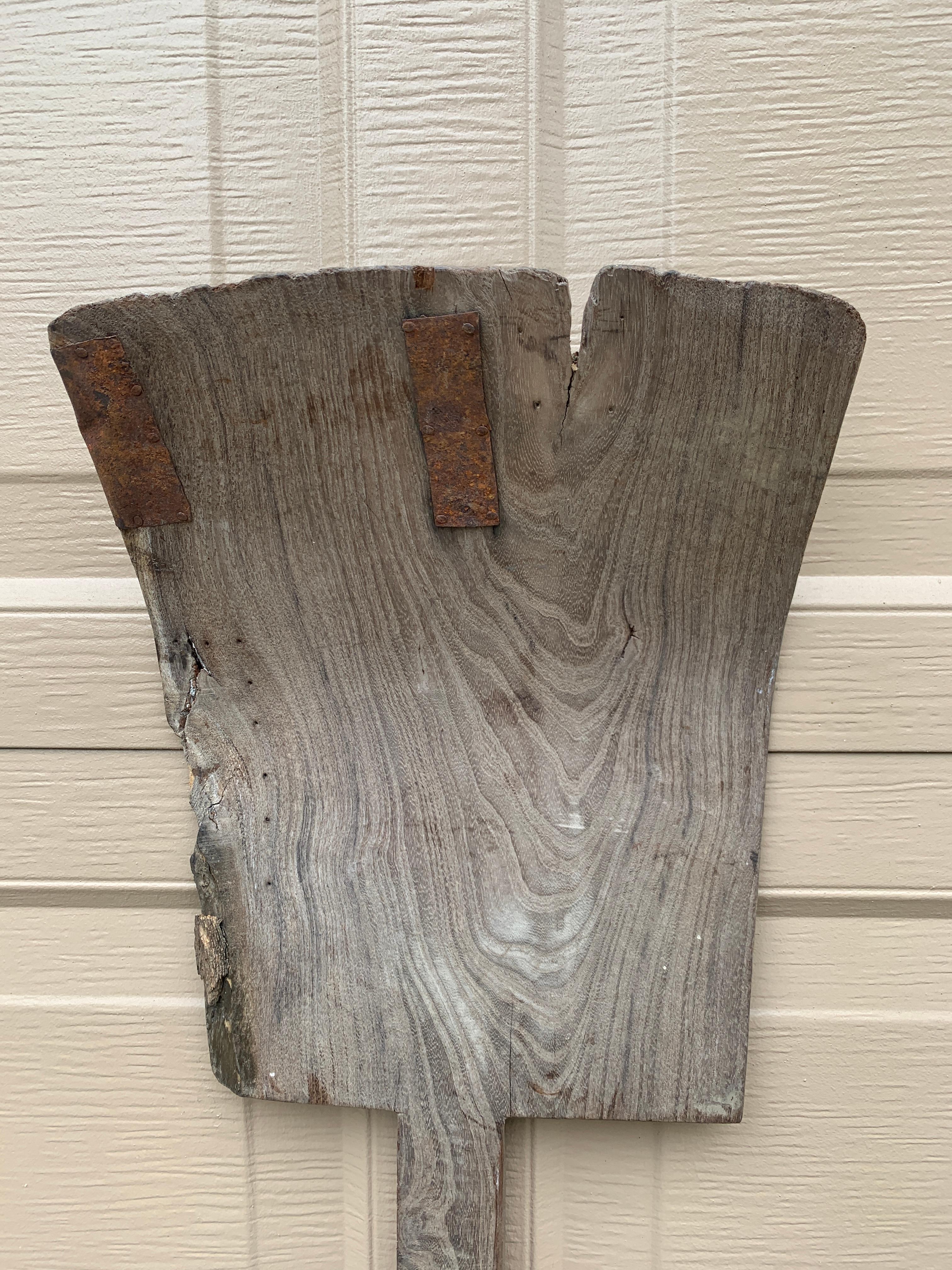 American Antique 19th Century Hand Made Wooden Shovel For Sale