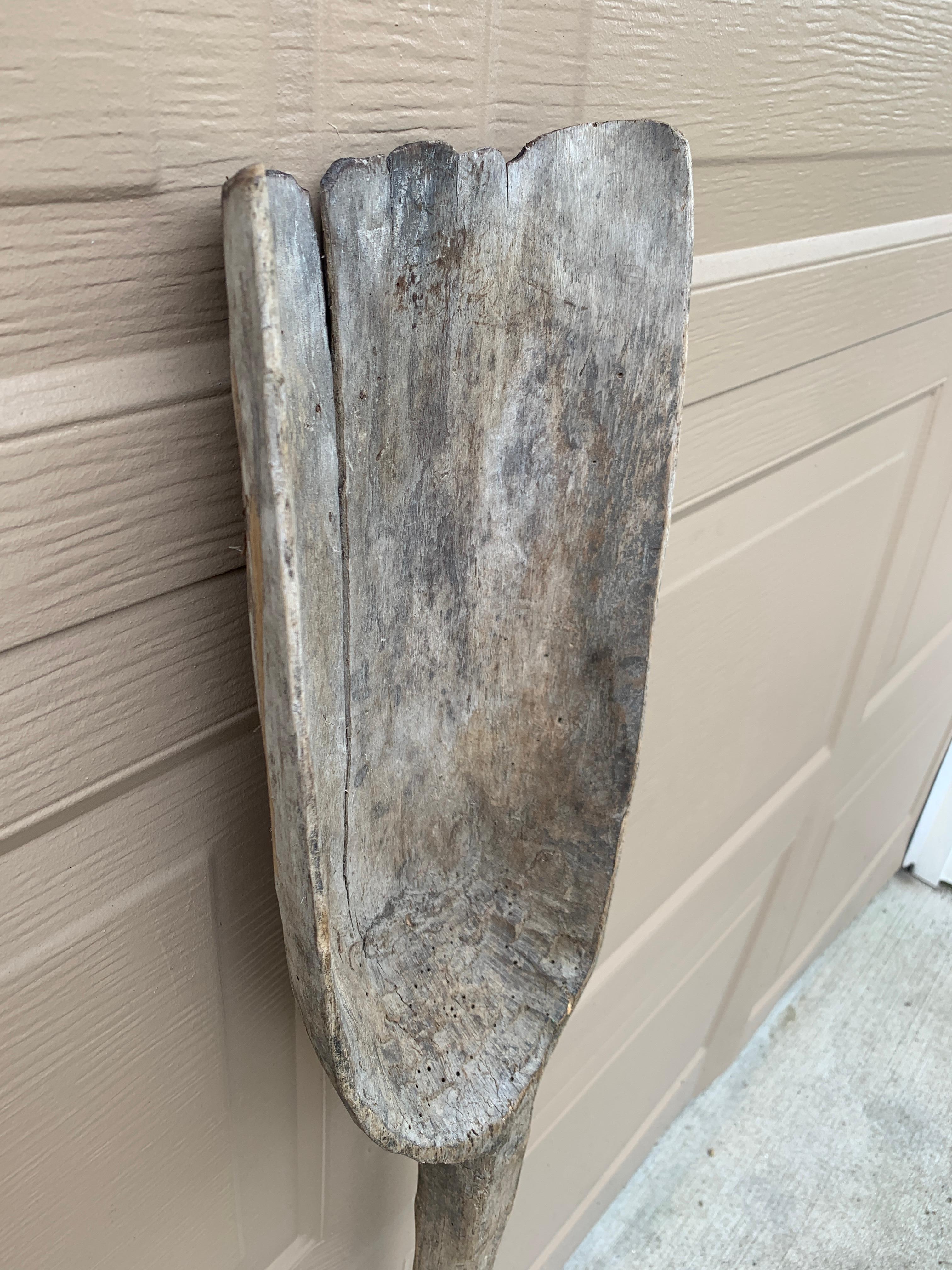 Antique 19th Century Hand Made Wooden Shovel For Sale 2