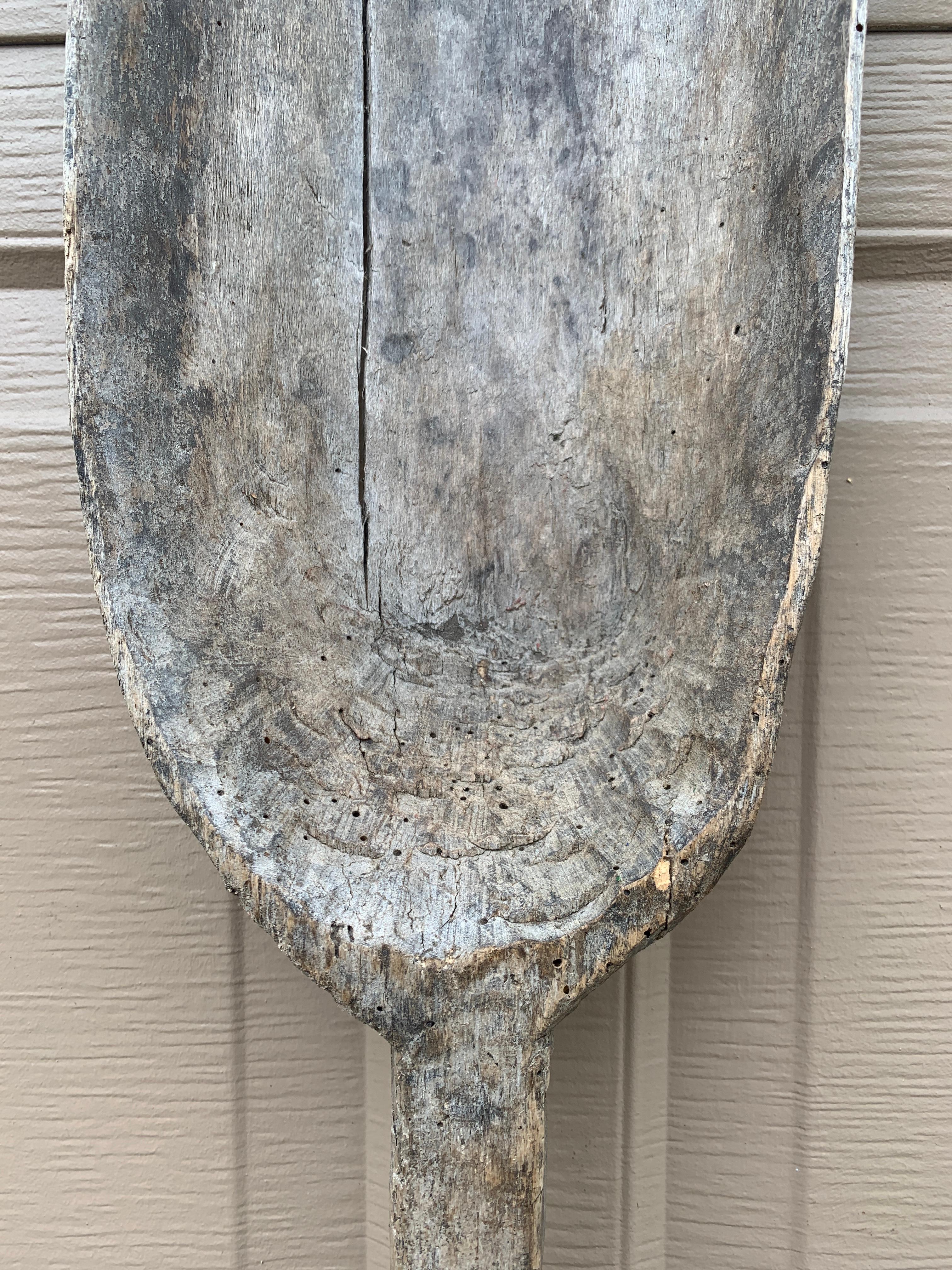 Antique 19th Century Hand Made Wooden Shovel For Sale 3
