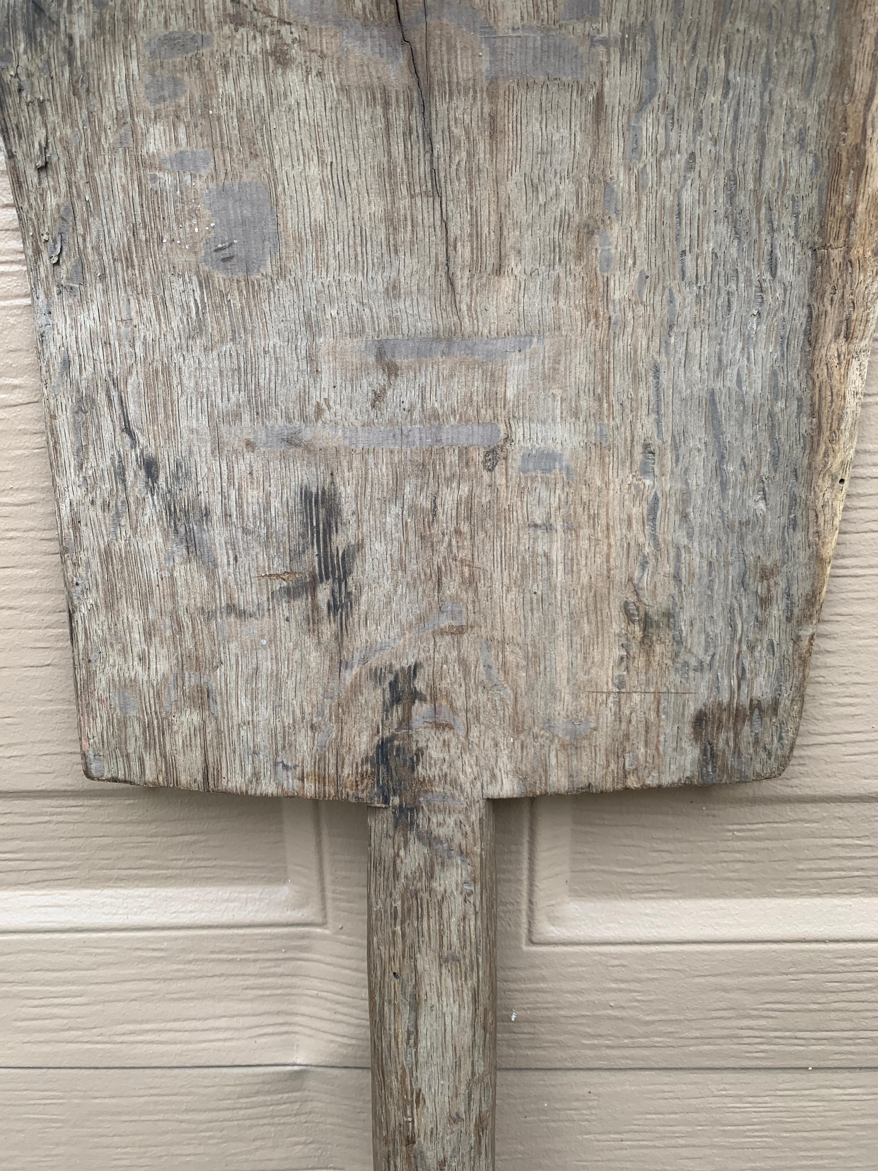 Antique 19th Century Hand Made Wooden Shovel For Sale 3