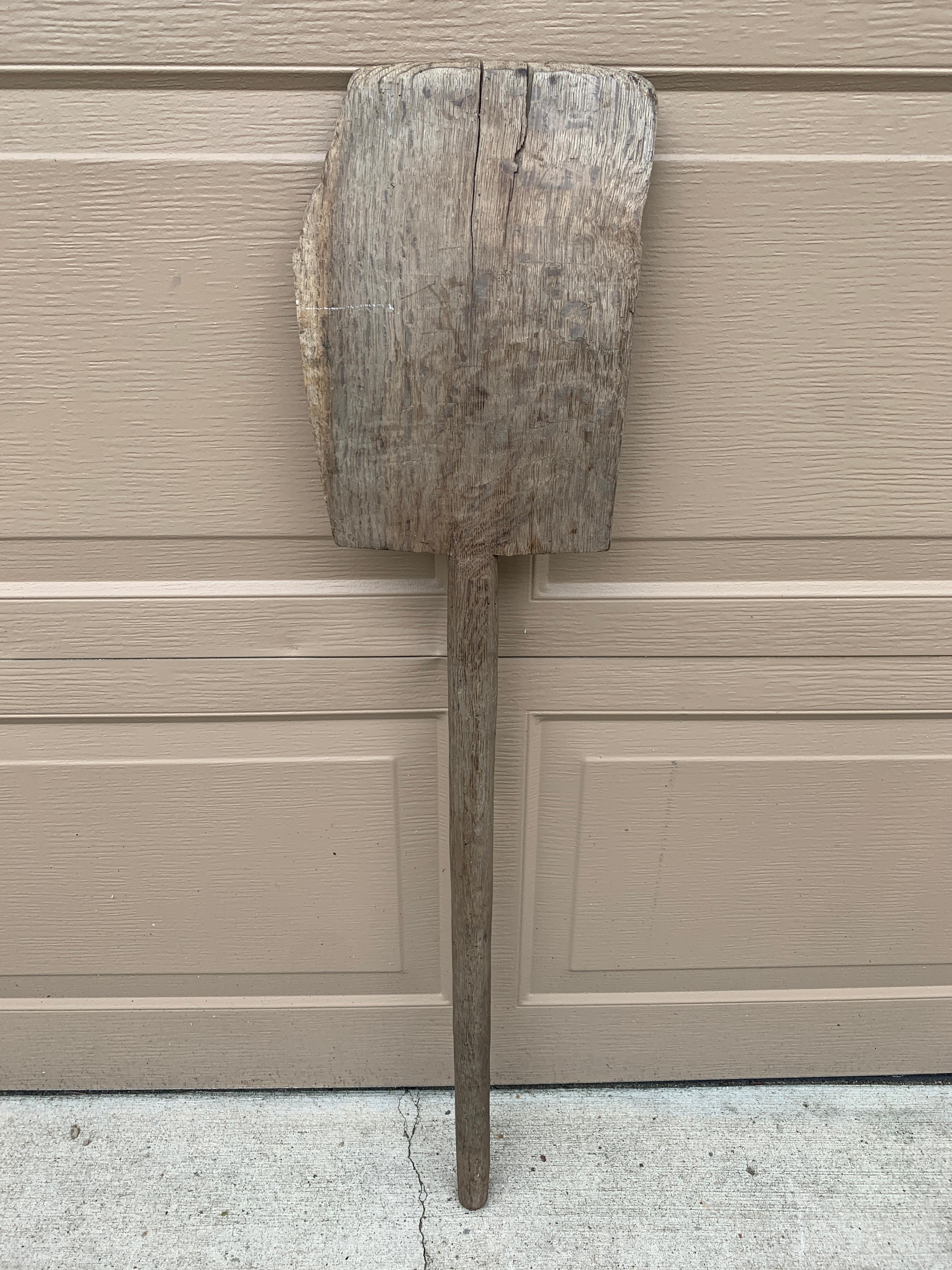 Antique 19th Century Hand Made Wooden Shovel For Sale 4