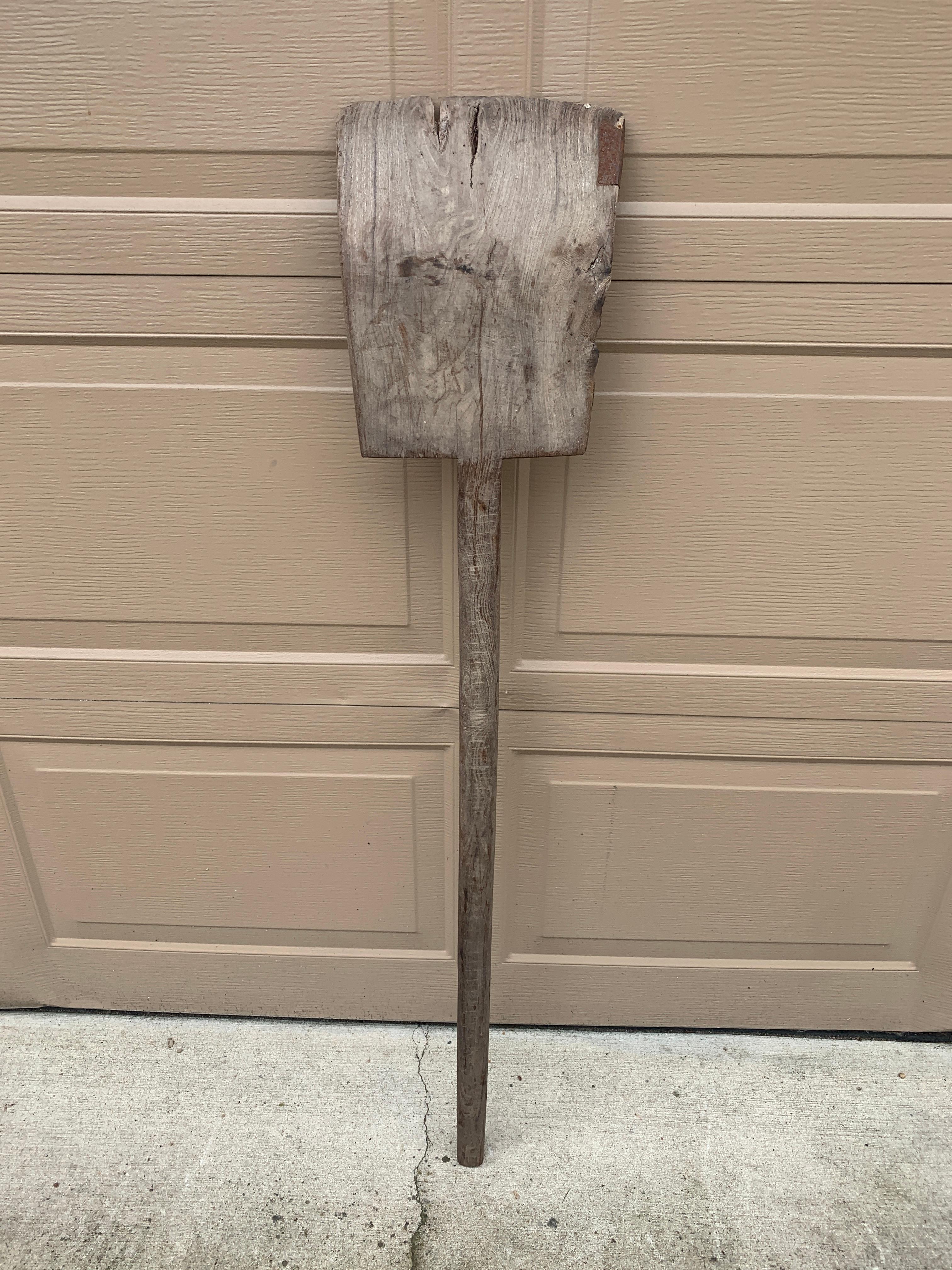 Antique 19th Century Hand Made Wooden Shovel For Sale 3