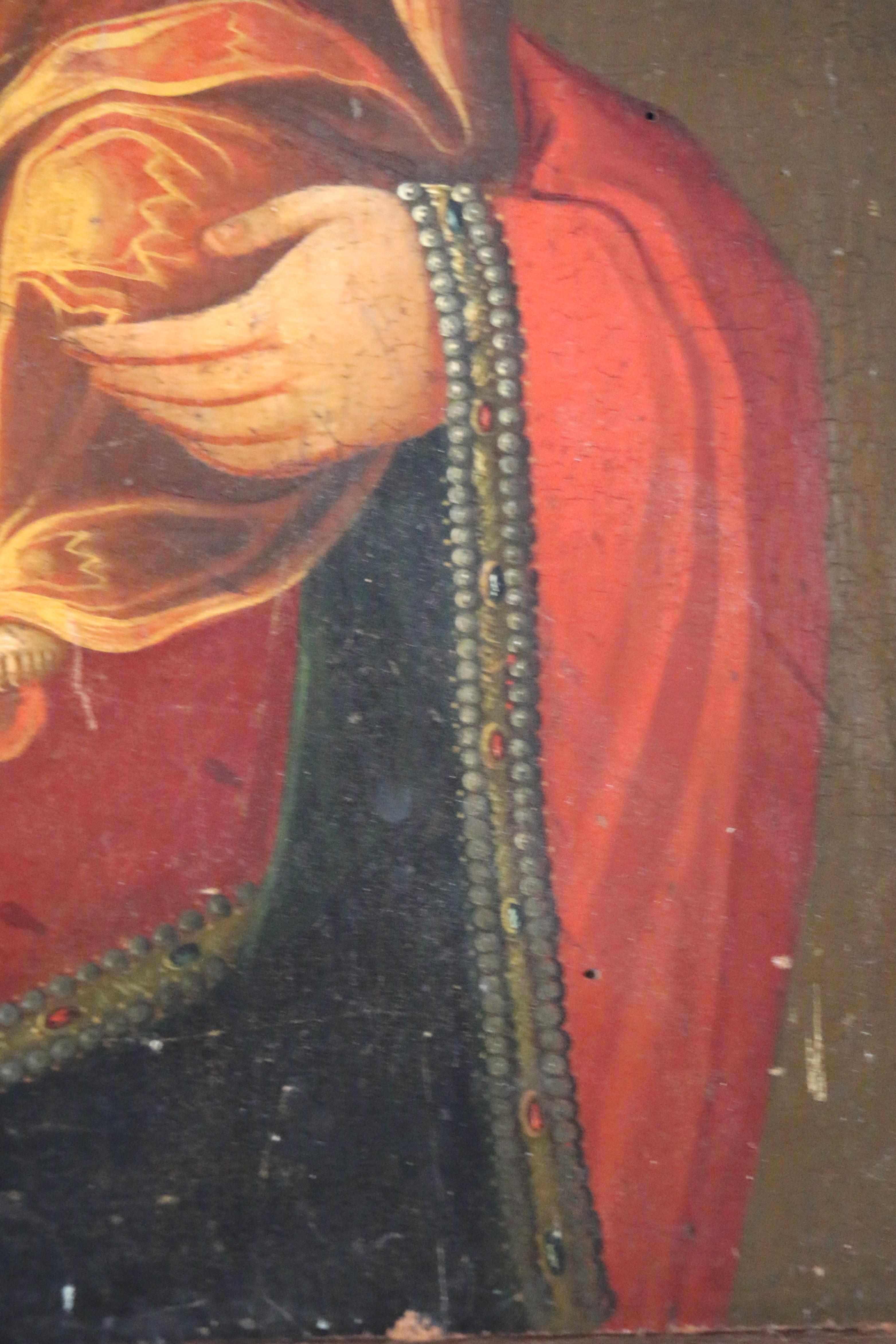 Antique 19th Century Hand Painted Russian Icon Art For Sale 2