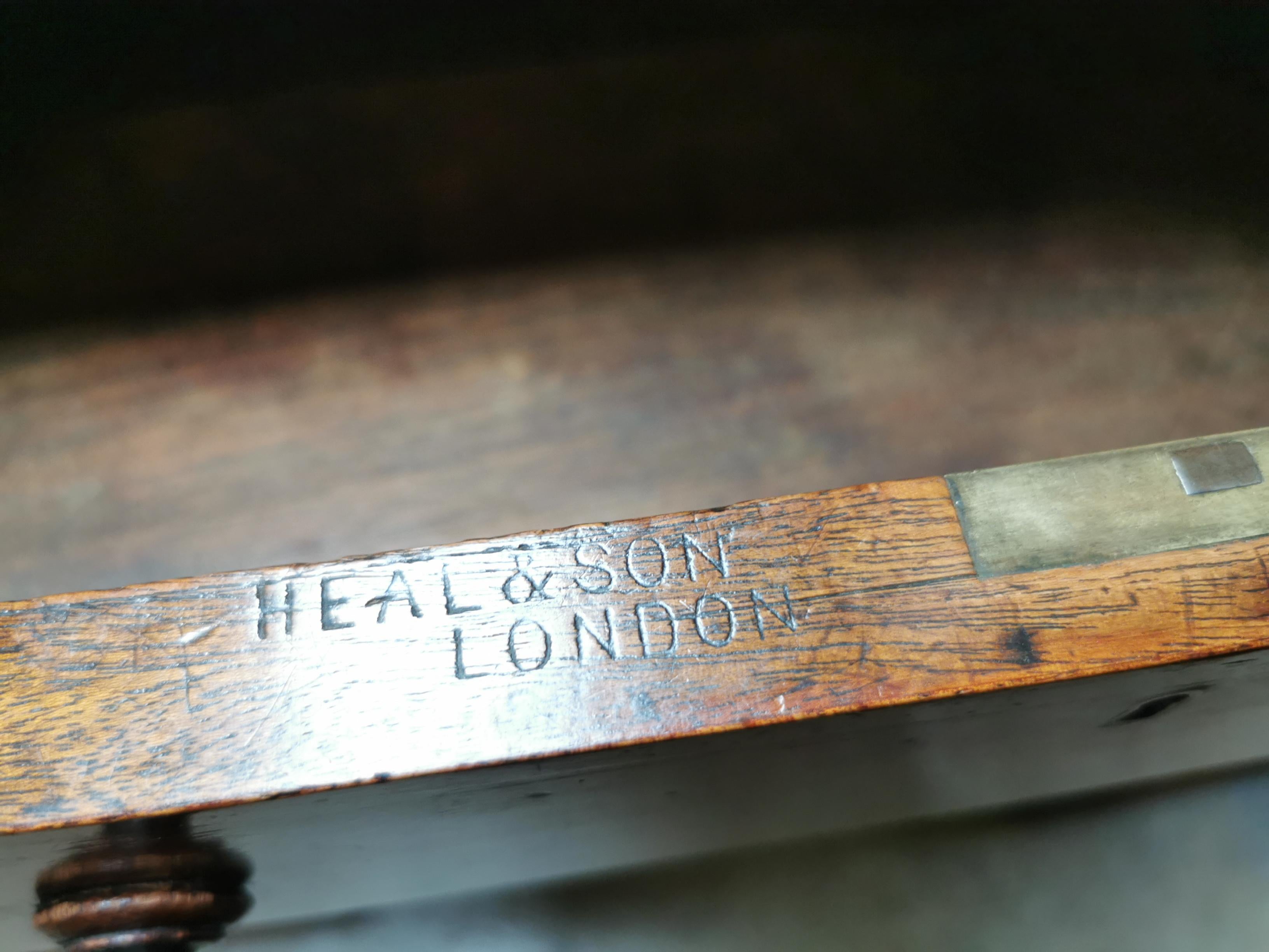 Antique 19th Century Heals Mahogany Pedestal Desk 2