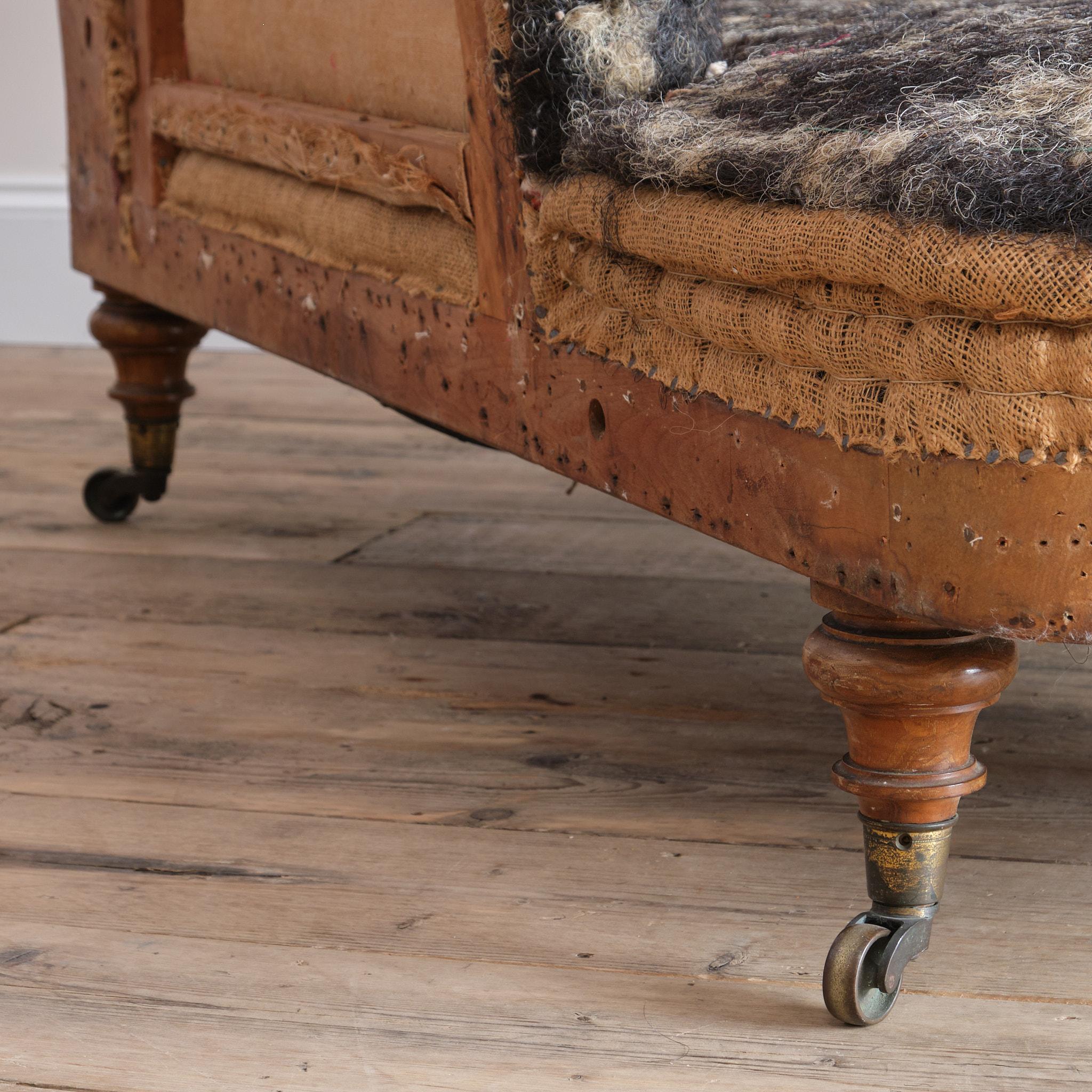 Antique 19th century Howard & Sons Chaise Lounge 4