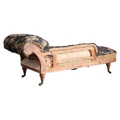 Chaise longue Howard and Sons ancienne du 19e siècle