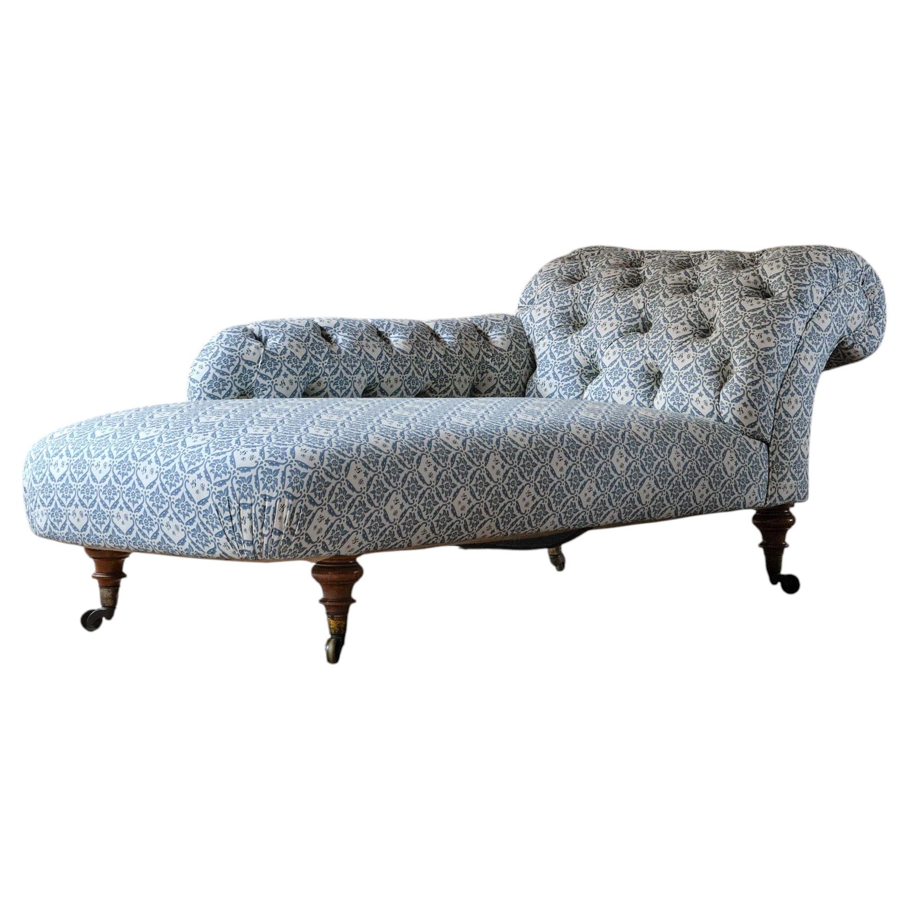 Antique 19th century Howard & Sons Chaise Lounge