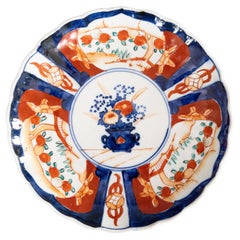 Vintage 19th Century Japanese Imari Scalloped Plate