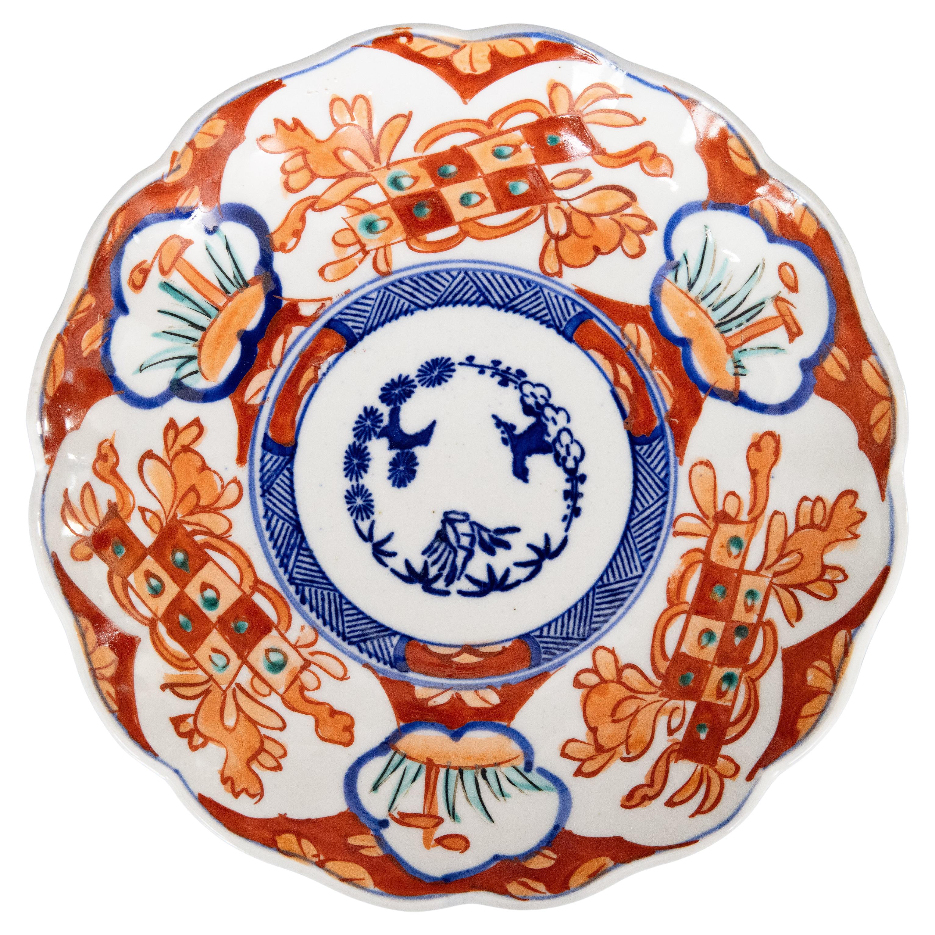 Antique 19th Century Japanese Imari Scalloped Plate