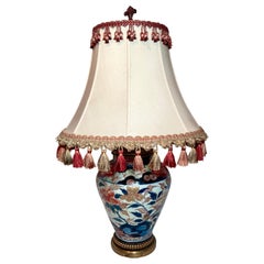Antique 19th Century Imari Porcelain Urn Made into a Lamp