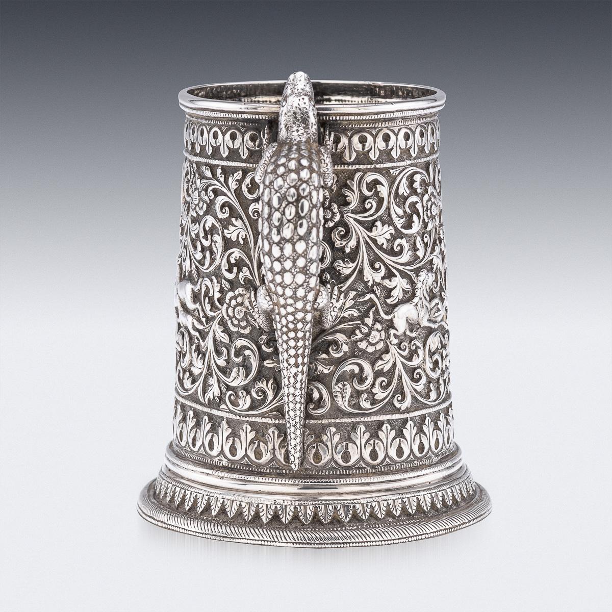 Other Antique 19th Century Indian Kutch Solid Silver Mug, Oomersi Mawji Bhuj c.1890 For Sale