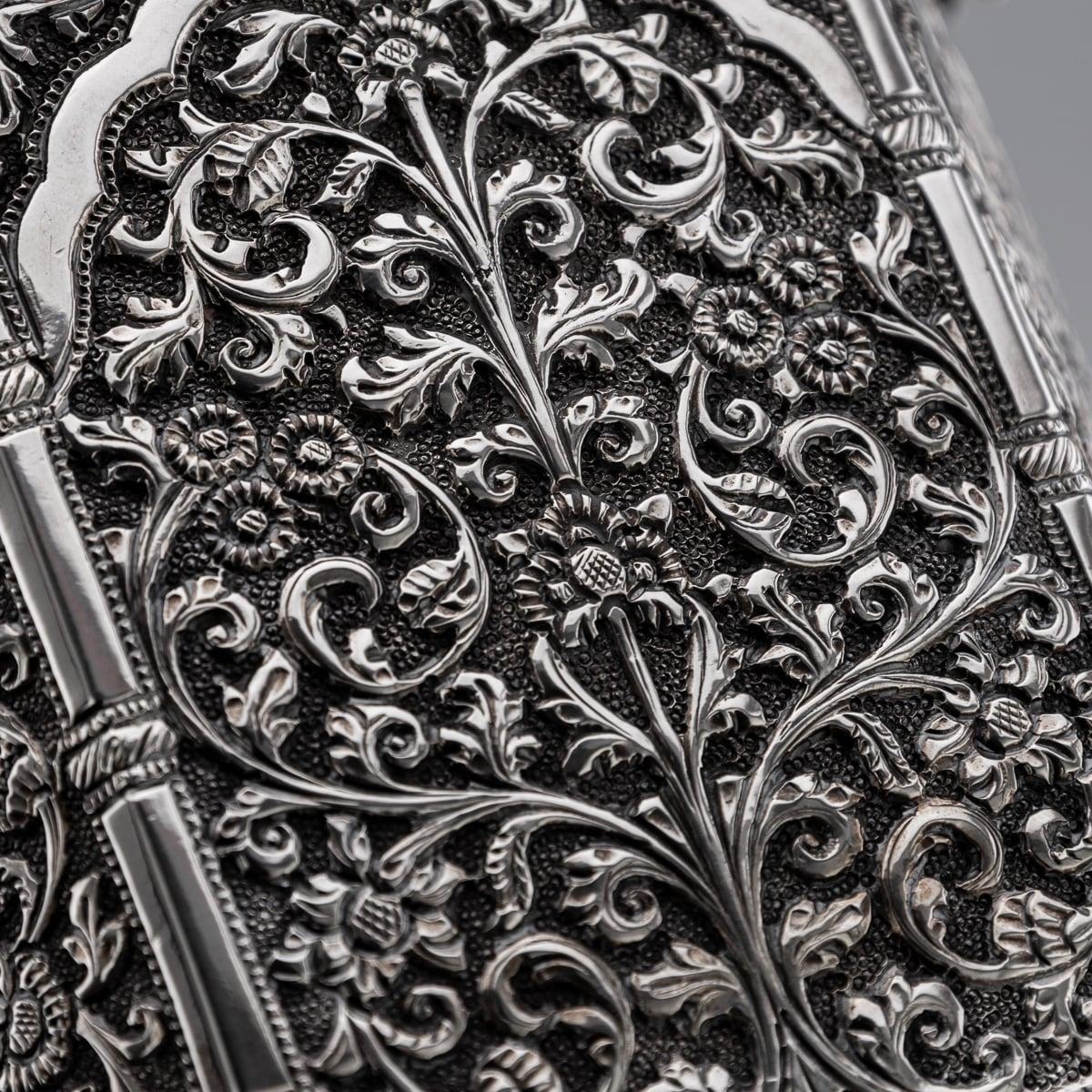 Antique 19th Century Indian Kutch Solid Silver Temple Shaped Tea Caddy c.1880 13