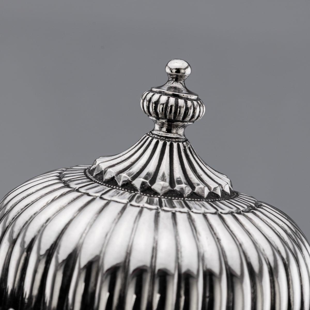 Antique 19th Century Indian Kutch Solid Silver Temple Shaped Tea Caddy c.1880 5
