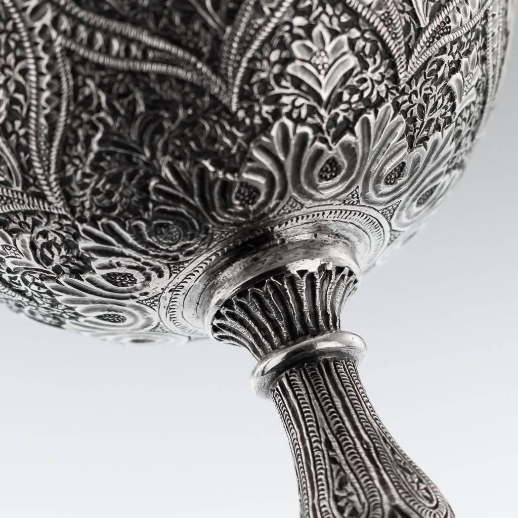 Antique 19th Century Indian Solid Silver Goblet, Kashmir, circa 1890 6