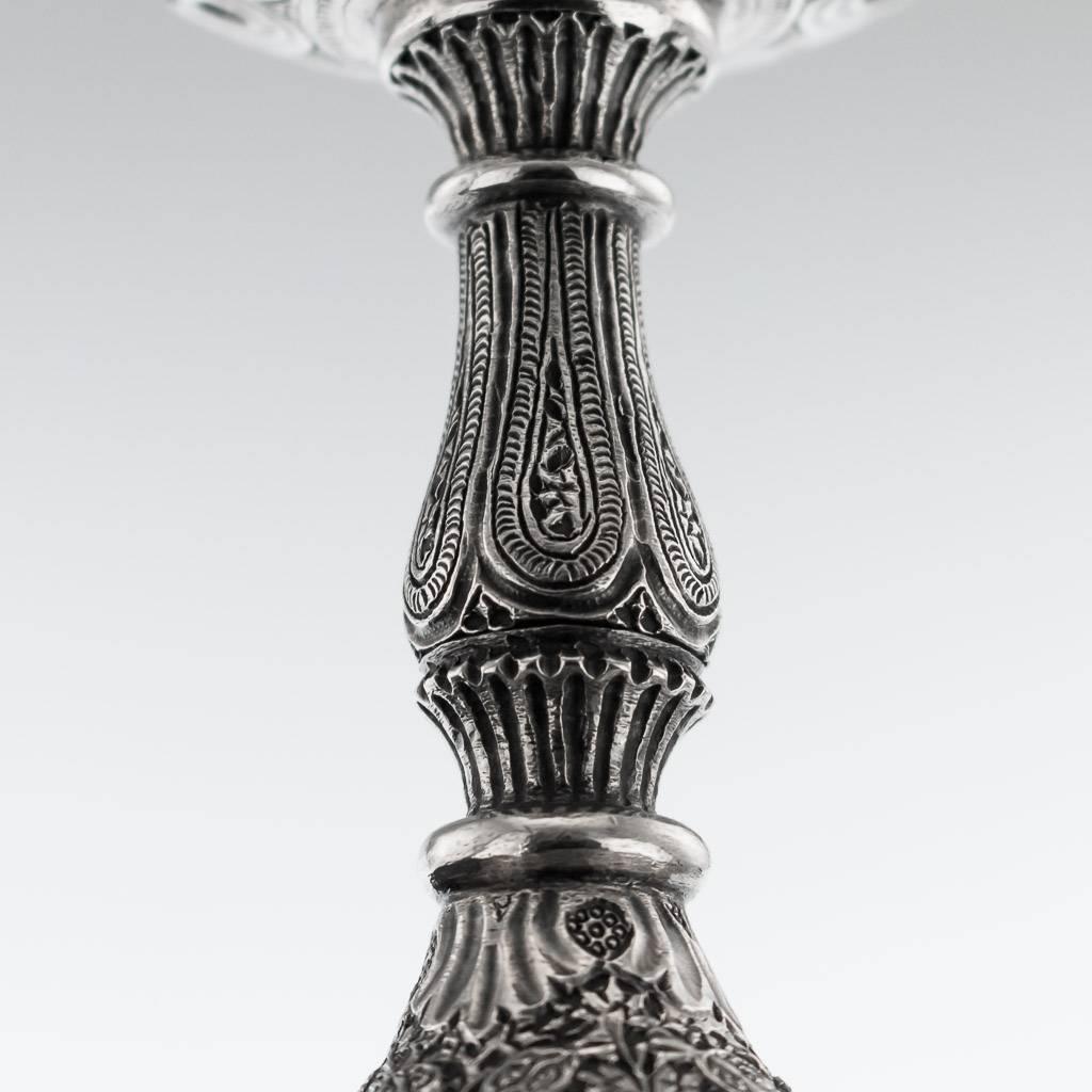 Antique 19th Century Indian Solid Silver Goblet, Kashmir, circa 1890 7