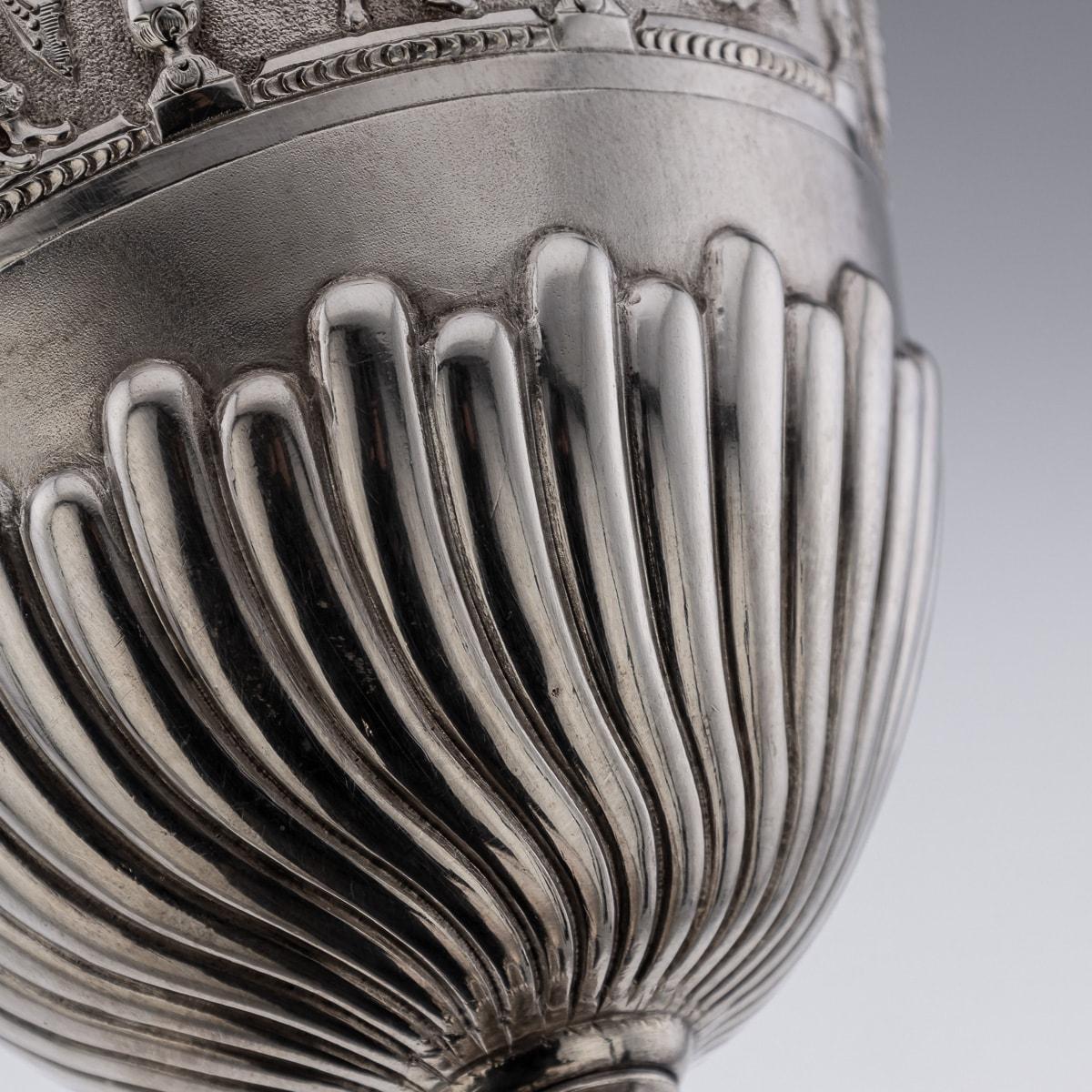 Antique 19th Century Indian Solid Silver Swami Goblet, Madras c.1880 For Sale 13