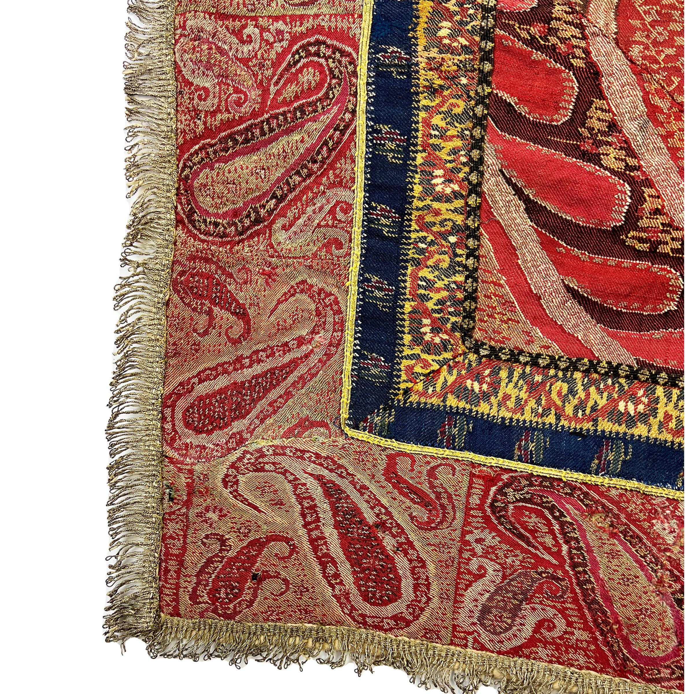 Antiker indischer Textil-Läufer des 19. Jahrhunderts, Boteh-Design  (Baumwolle) im Angebot