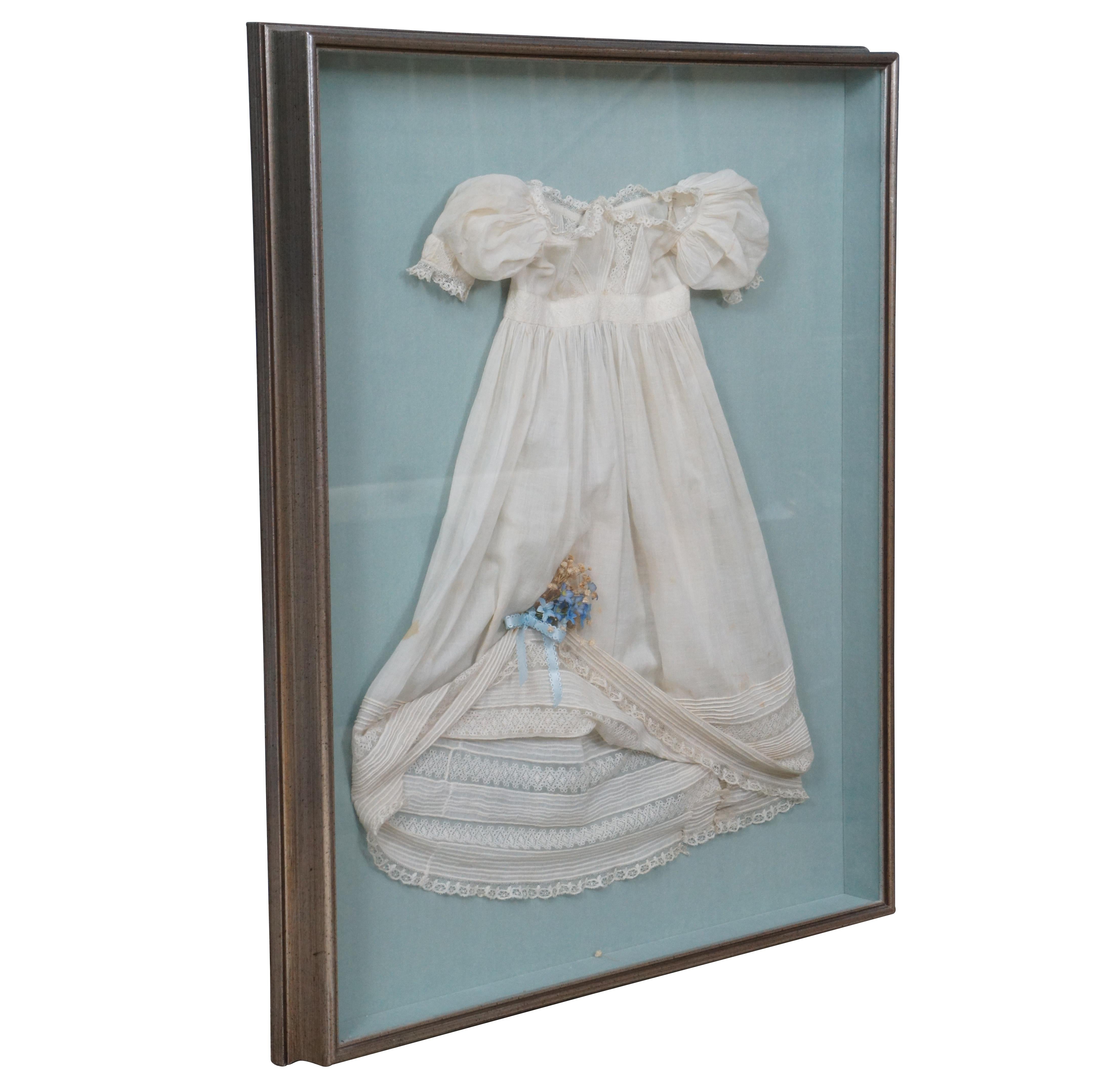 christening gown shadow box