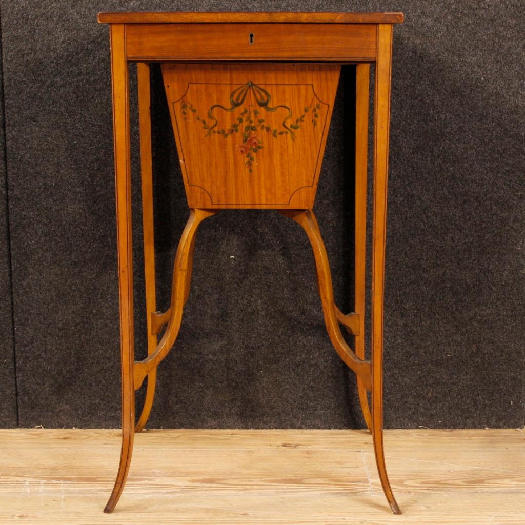 Antique 19th Century Inlaid English Sewing Table For Sale 6