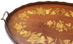 Antique 19th Century Inlaid Mahogany Serving Tray – Fine Quality