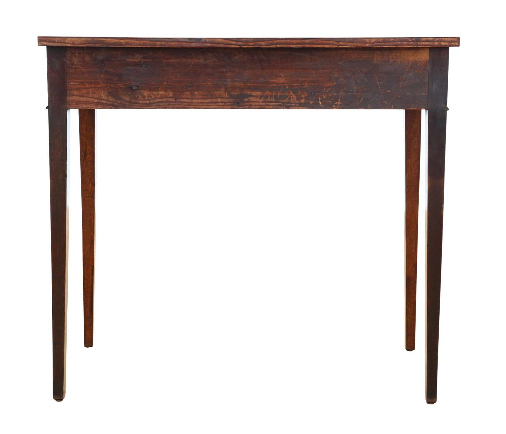 Ancienne table à écrire, coiffeuse ou bureau en acajou marqueté du 19e siècle en vente 2