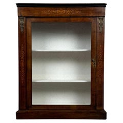 Antique 19th Century Inlaid Pier Cabinet In Walnut ( REF AF-3730 )