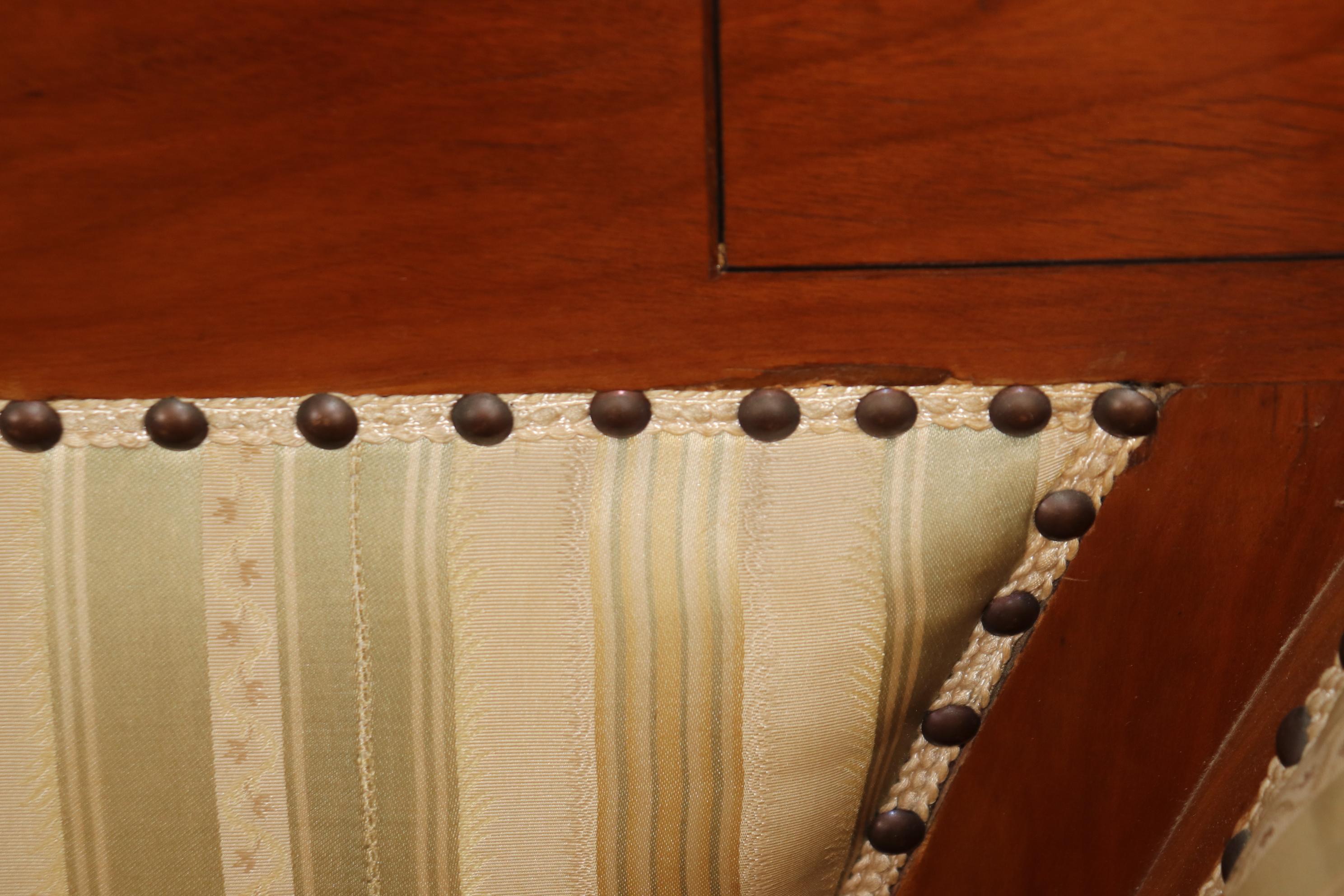 Antique 19th Century Inlaid Walnut Mixed Woods Continental Biedermeier Settee 5