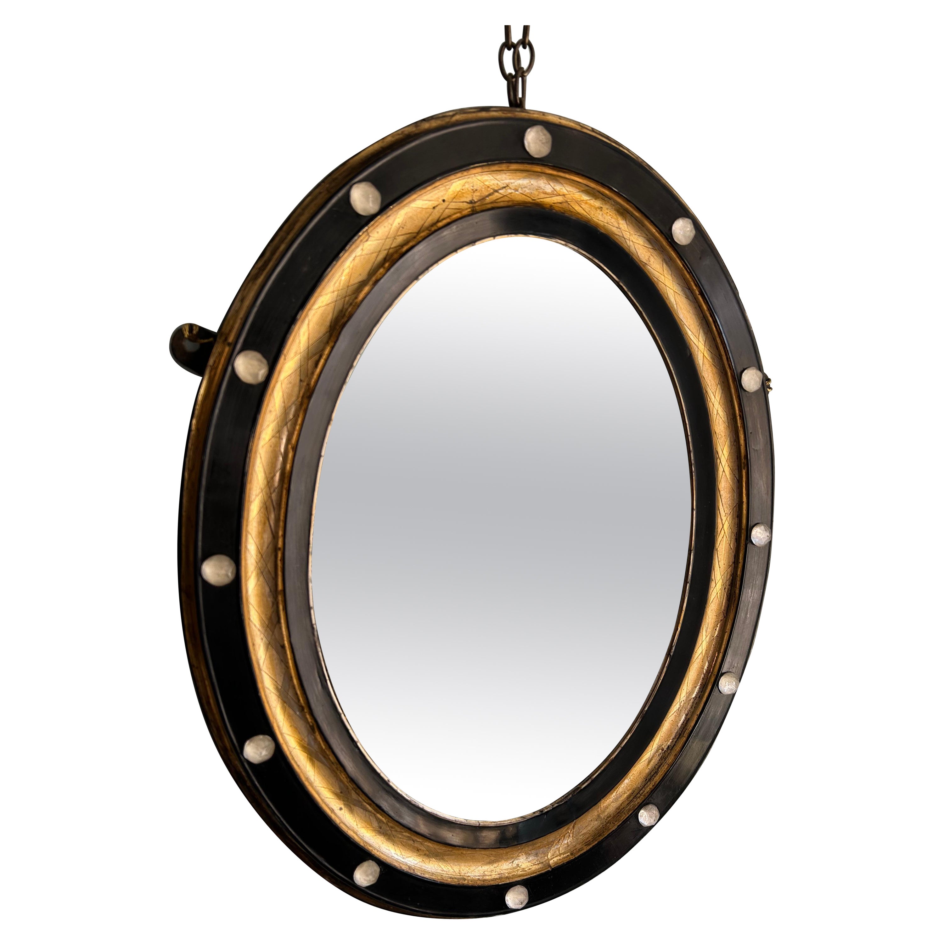 Antique 19th century Irish oval mirror