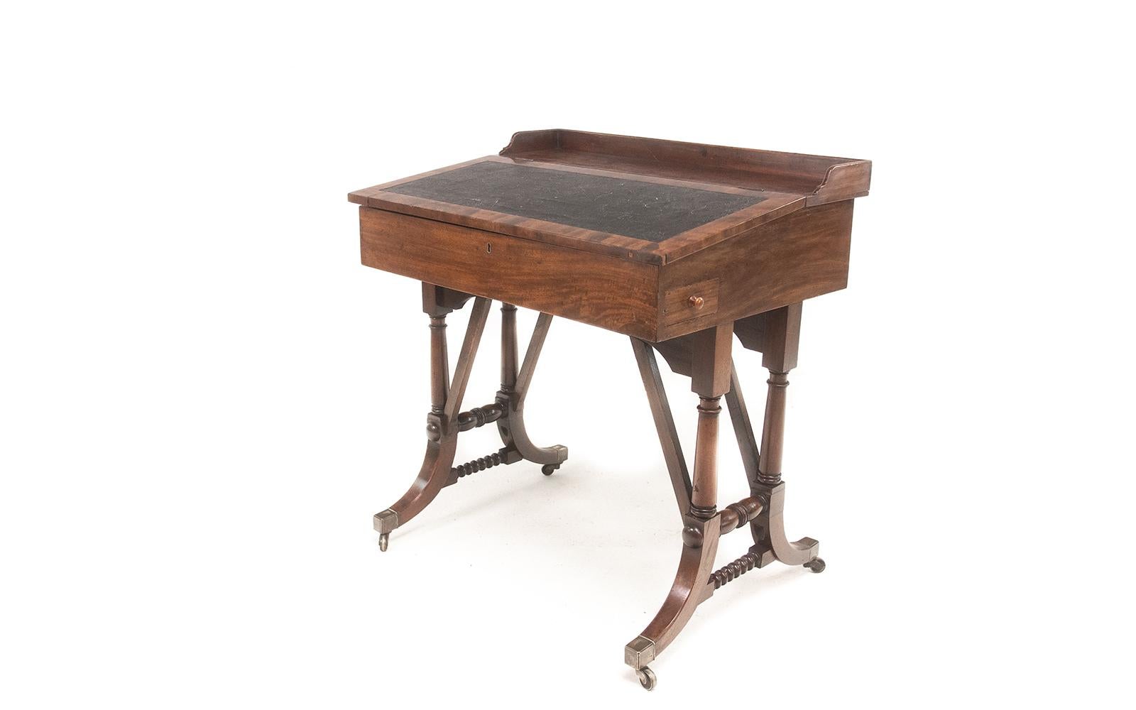 Antique 19th Century Irish Writing Clerks Desk 4