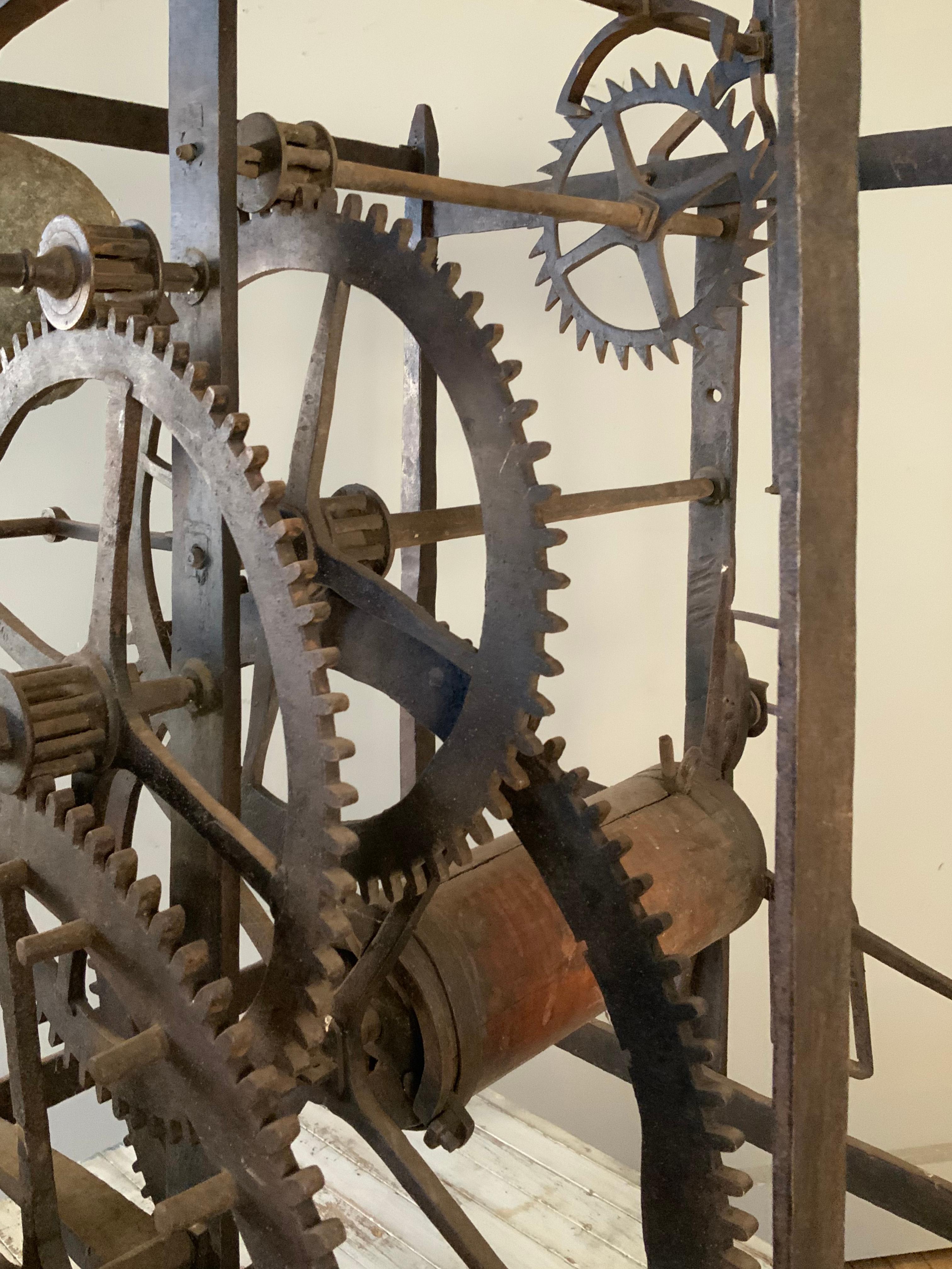 Antique 19th Century Italian Bell Tower Clockworks For Sale 5