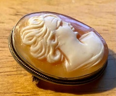 Antique 19th Century Italian Cameo Brooch