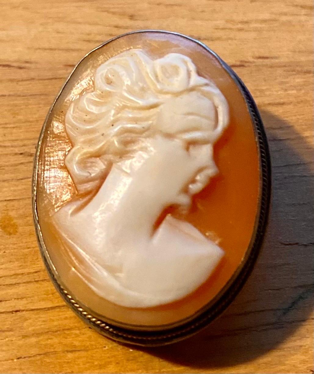 Hand-Carved Antique 19th Century Italian Cameo Brooch  For Sale