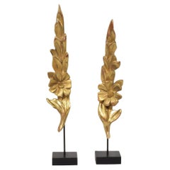 Antique 19th Century Italian Carved wood Baroque Style Ornaments Circa 1850