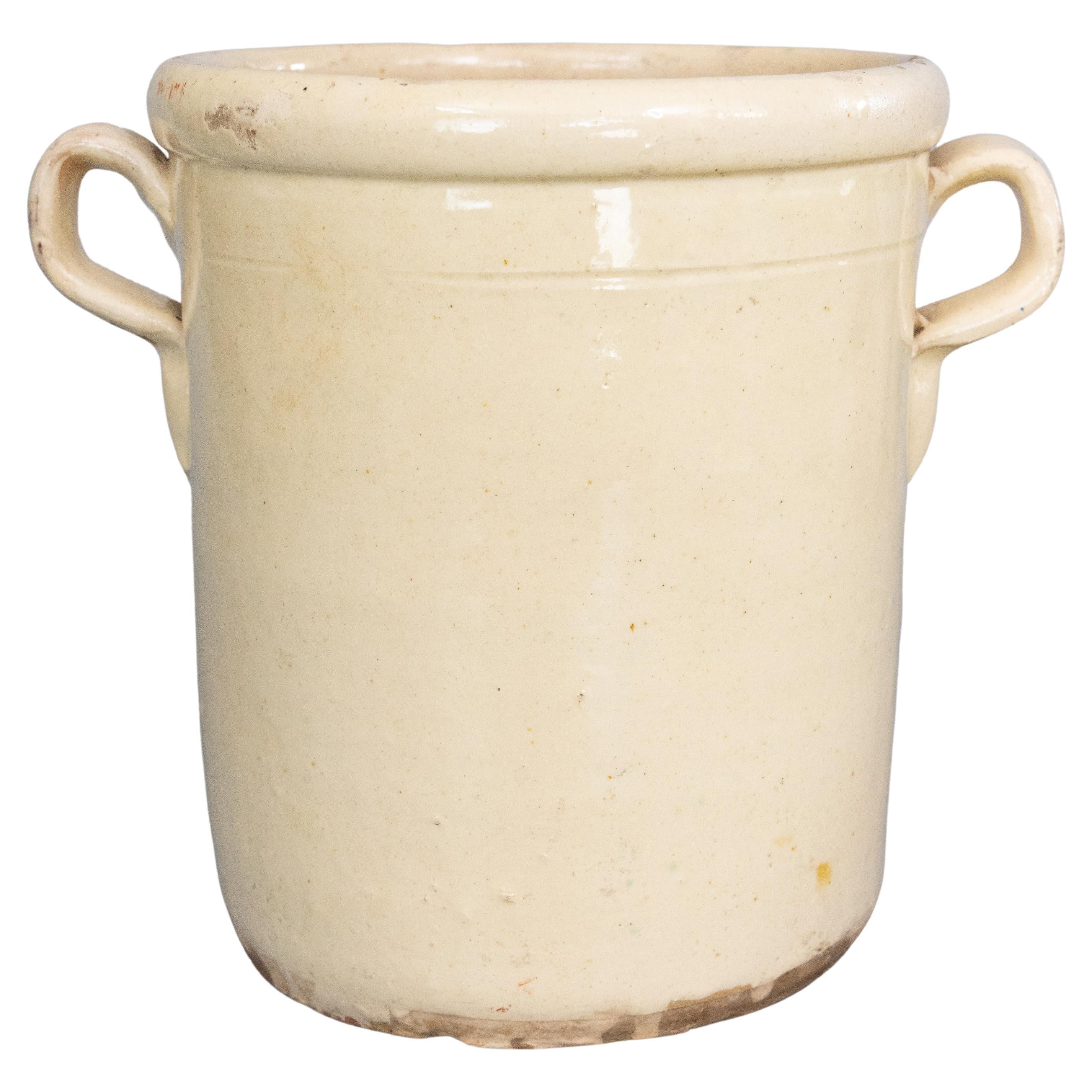 Ancien pot à confiture italien du 19ème siècle