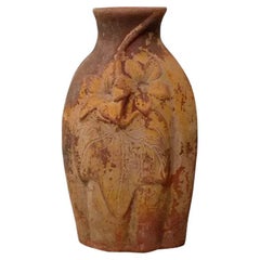 Antique 19th Century Italian Earthenware Floral Vase