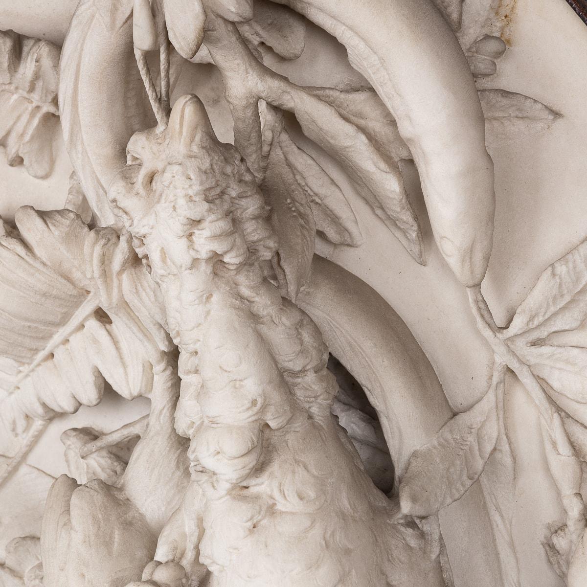 Plaques anciennes en marbre italien du 19e siècle de Nature Mortes, Arnoldo Soldini en vente 4