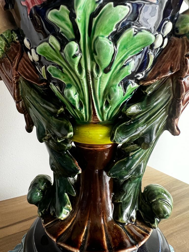 Porcelain Antique 19th century Italian Rare Greek Mythology Majolica Vase/Urn For Sale
