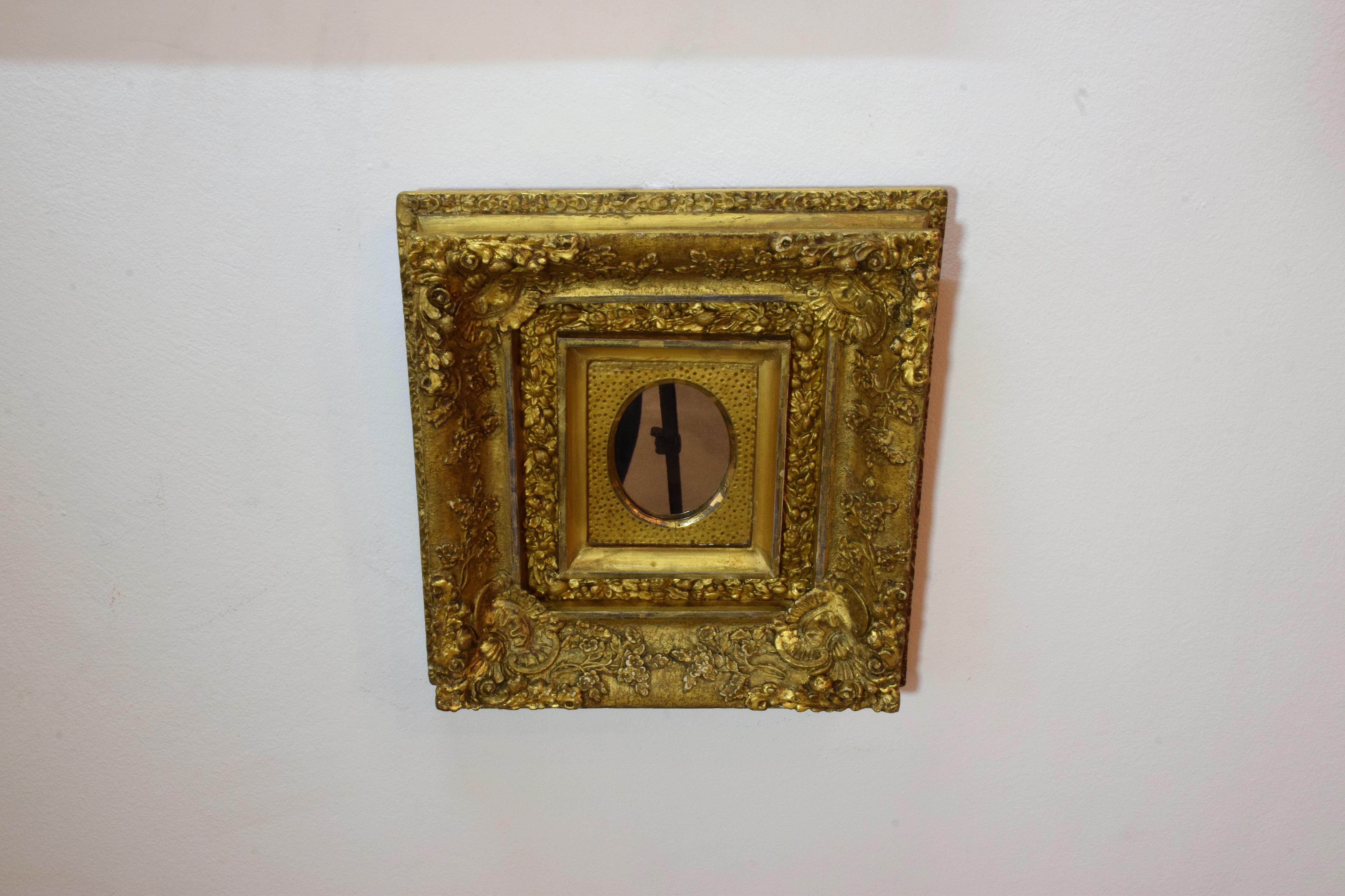 Italienische Rokoko-Spiegel:: antik:: 19. Jahrhundert:: vergoldet:: Satz mit drei Spiegeln 10