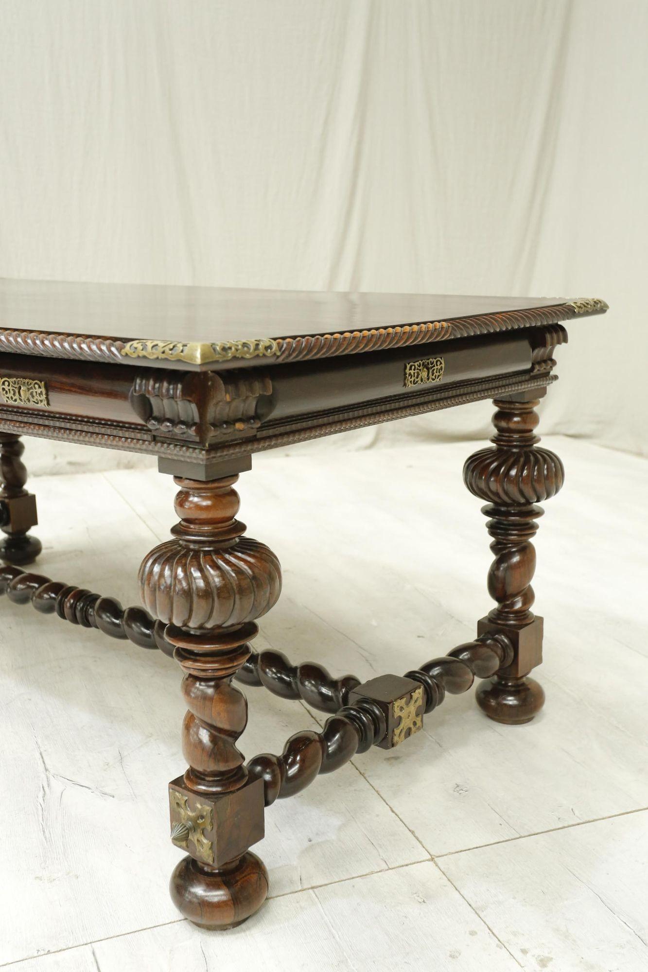 Antique 19th century Portuguese Rosewood desk 10